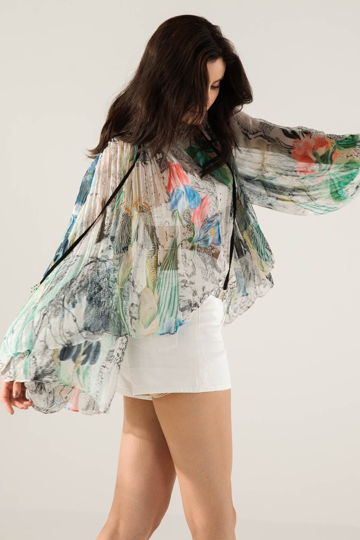 Chiffon Abstract Print Boho Top