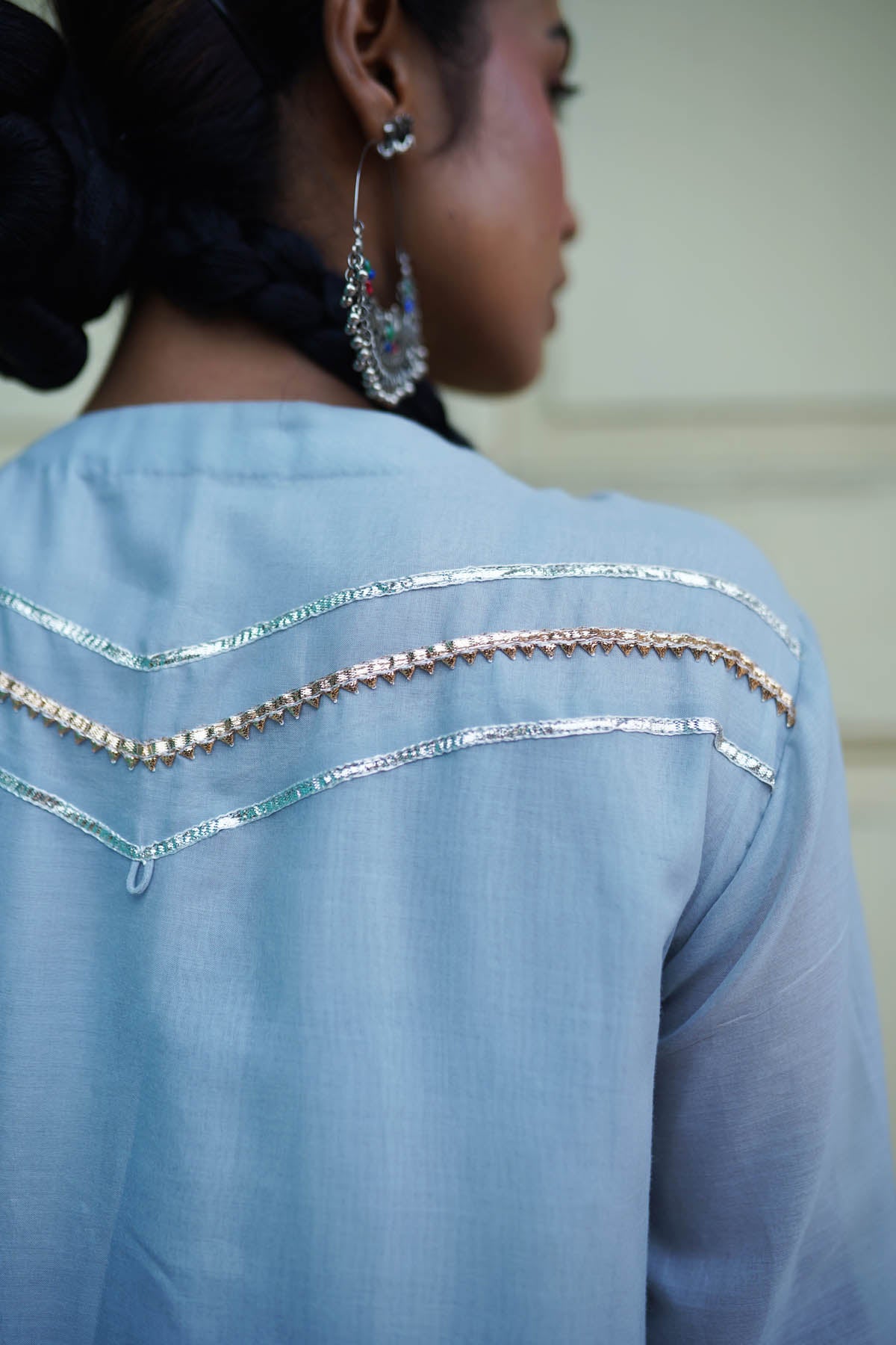 Chikankari Angrakha Style Kurti