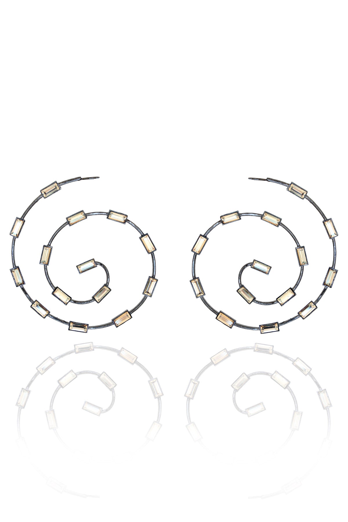 Circular Large Swarovski Hoops