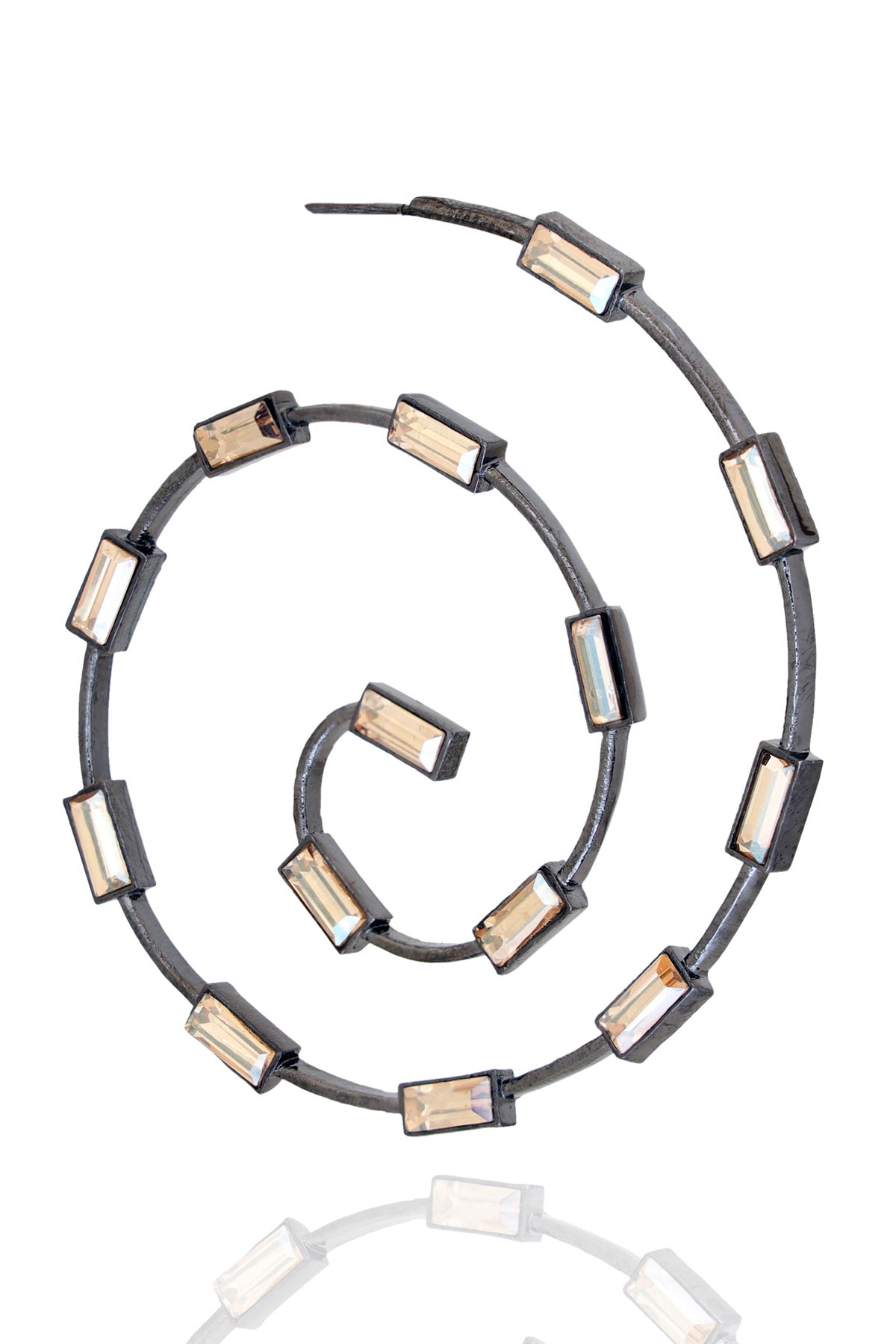 Circular Large Swarovski Hoops