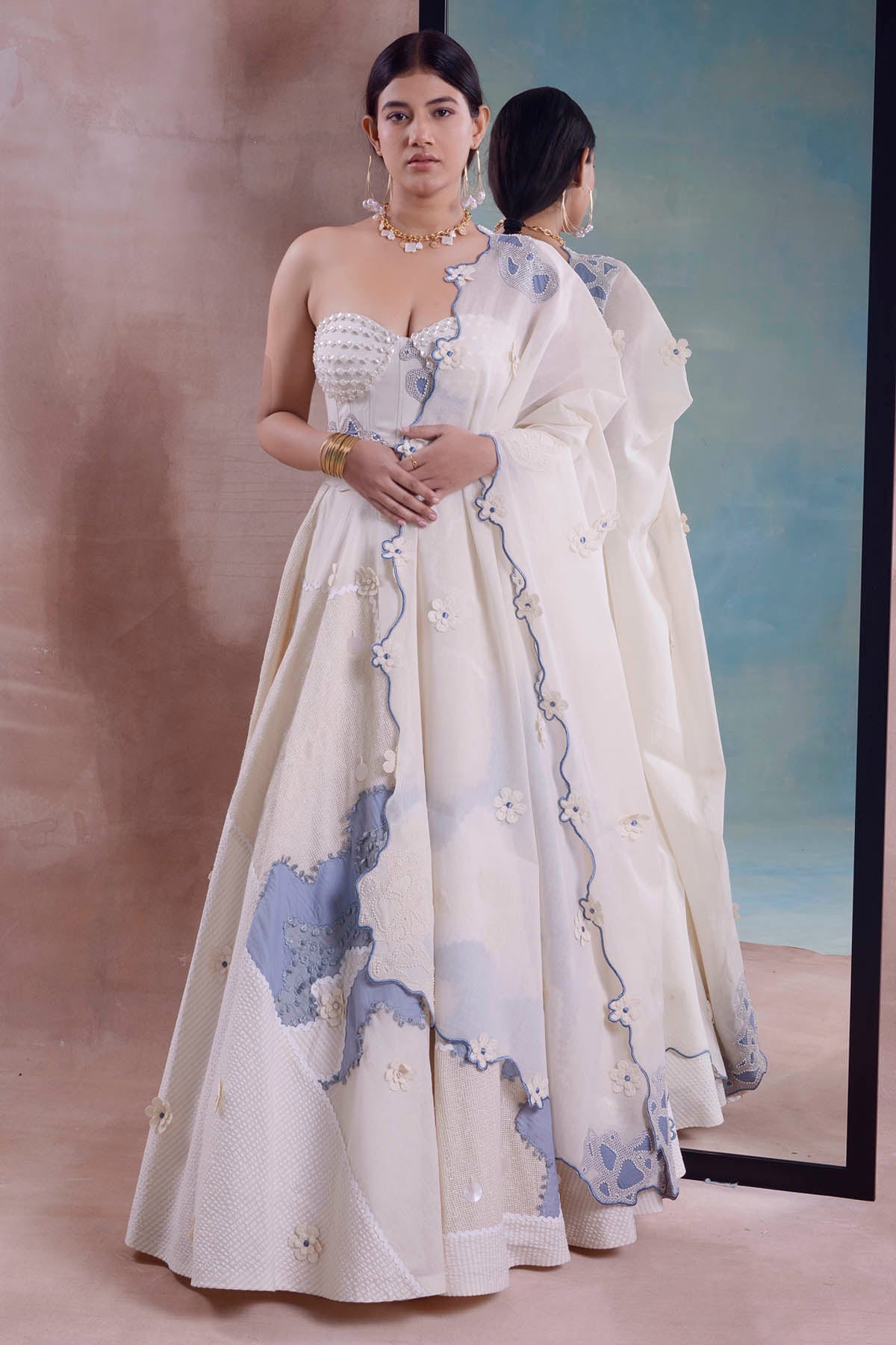 Circular Patchwork Lehenga Set