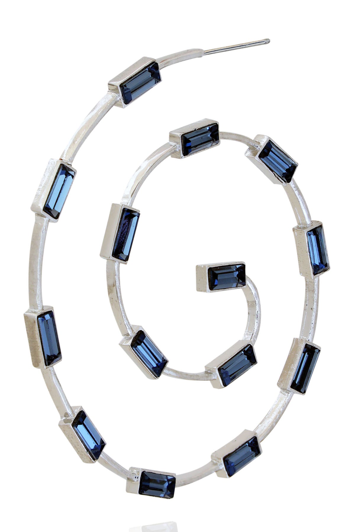 Circular Swarovski Crystal Hoops