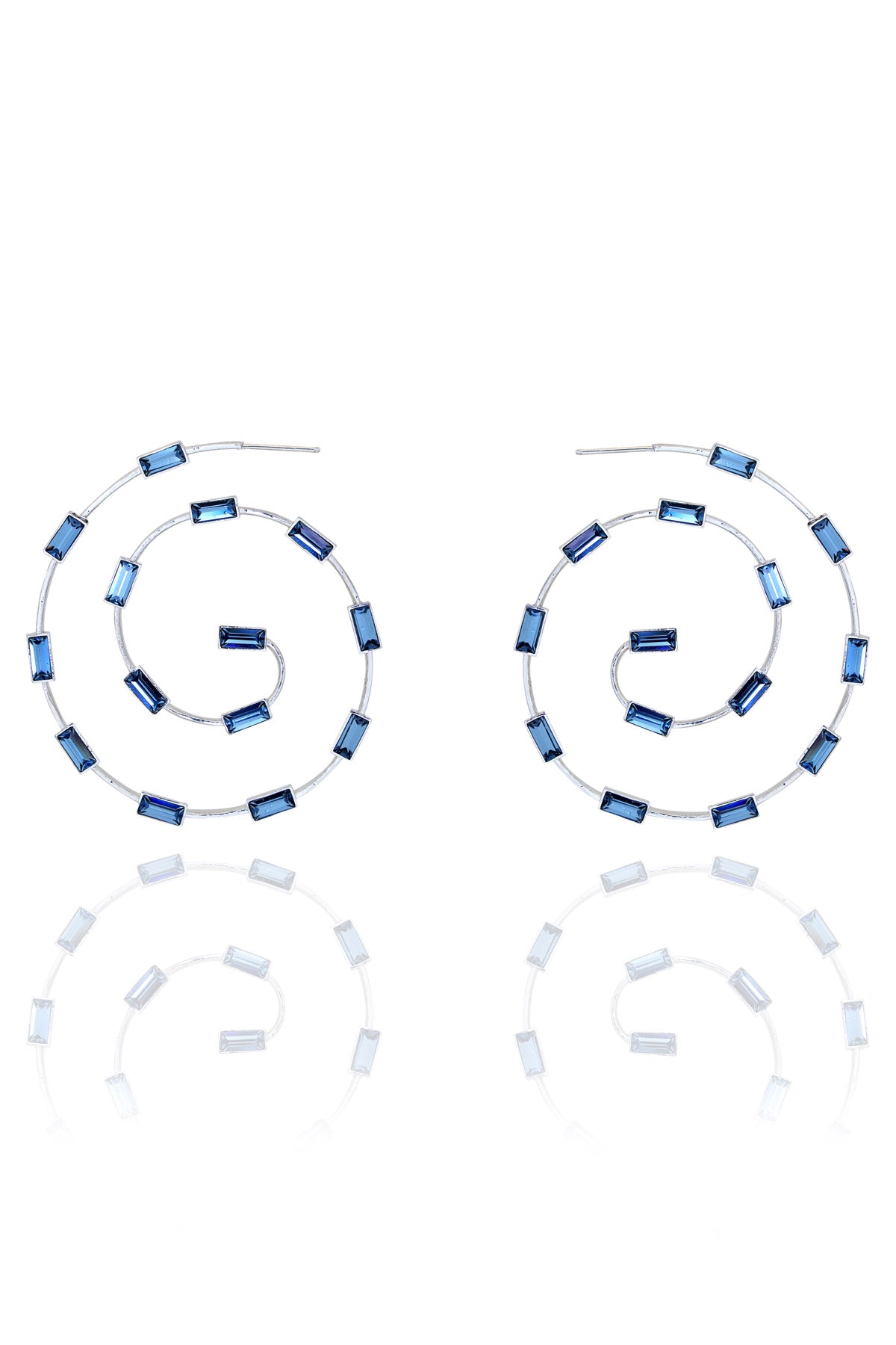 Circular Swarovski Crystal Hoops