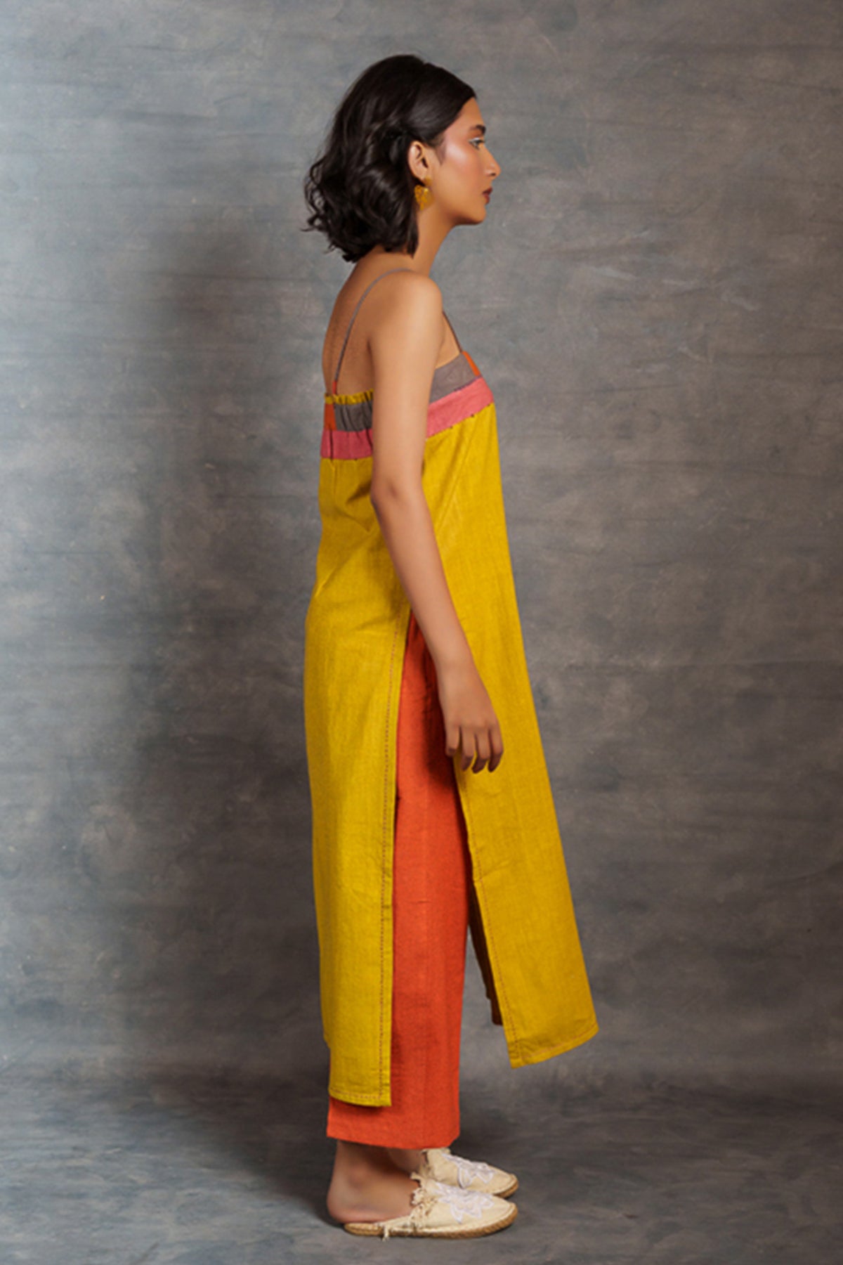 Citron Cotton Sleeveless Tunic