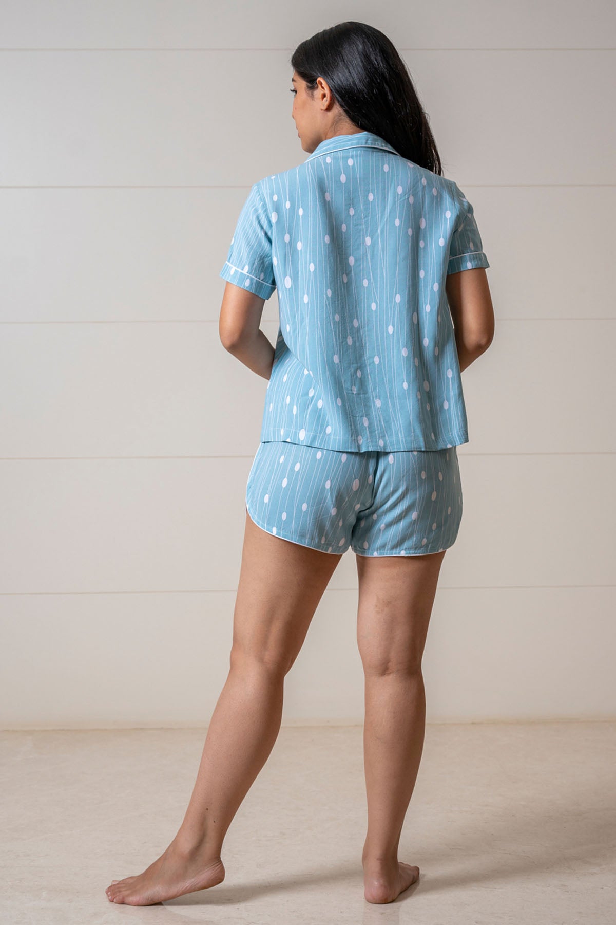 Classic Piped Shorts Set