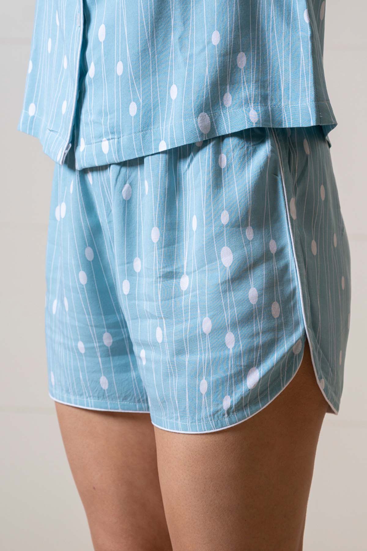 Classic Piped Shorts Set