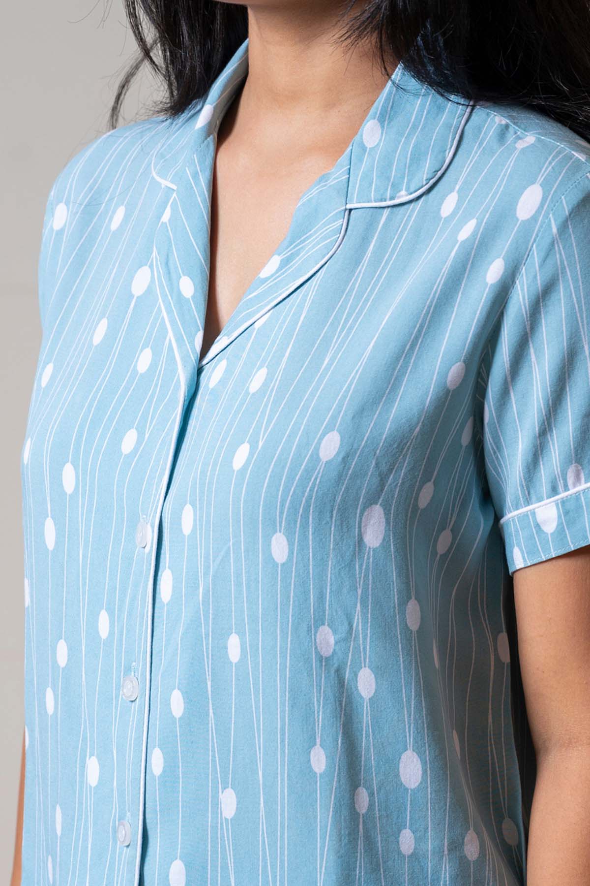 Classic Piped Shorts Set