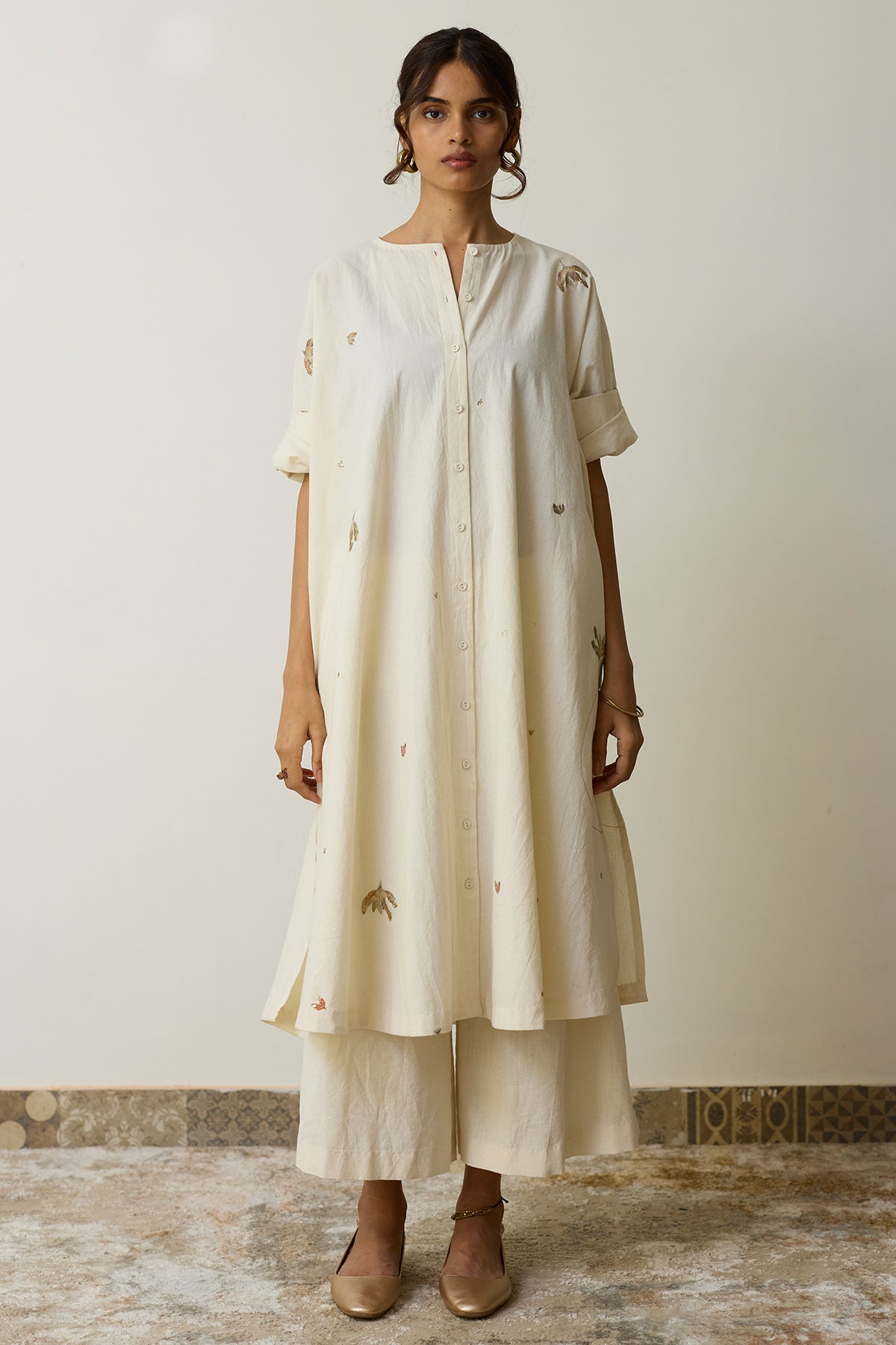 Buy Cloud Dabka & Dori Kurta Set for women by Rhua India online available at scrollnshops