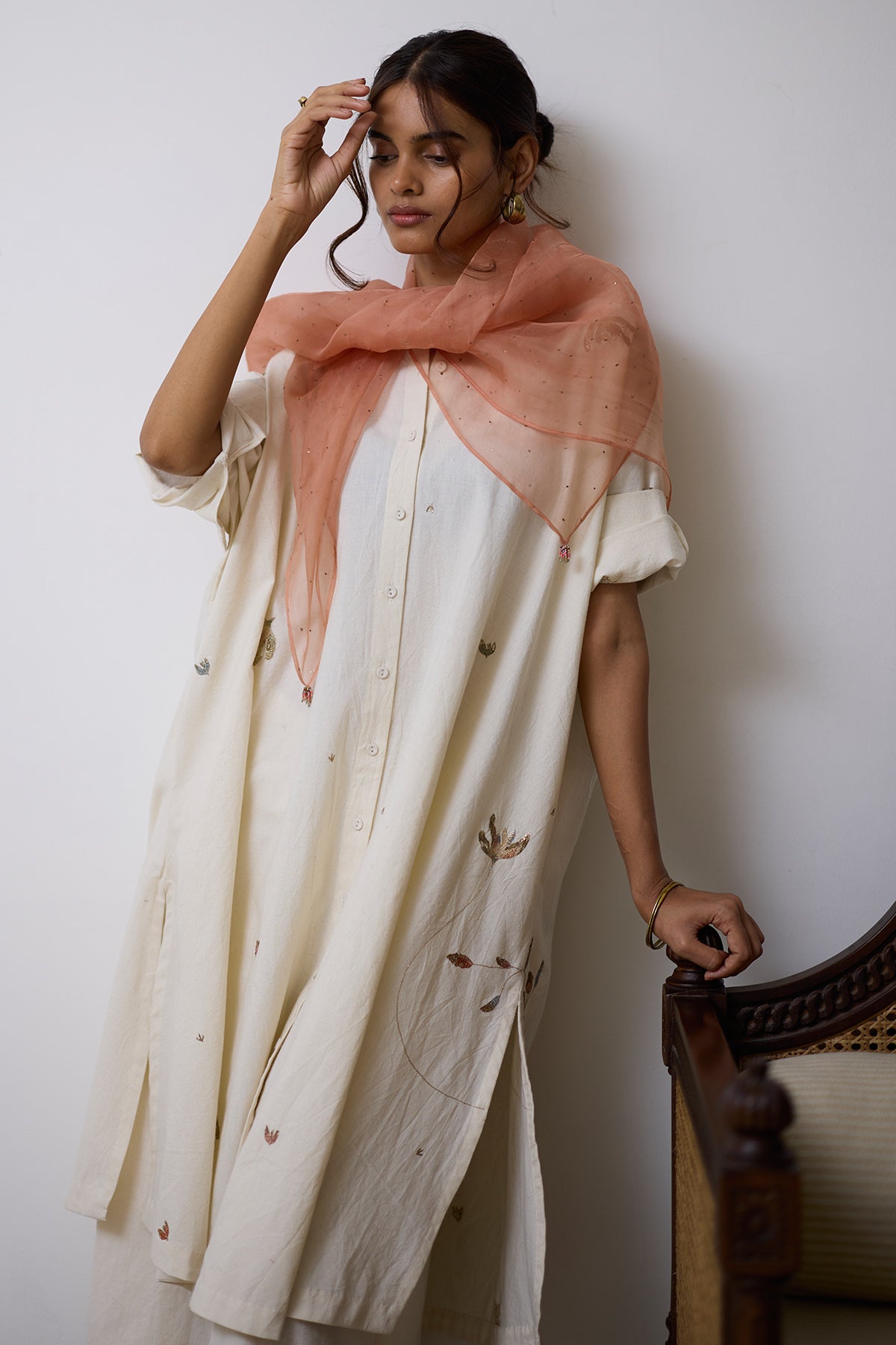 Cloud Hand Embroidery Kurta Set