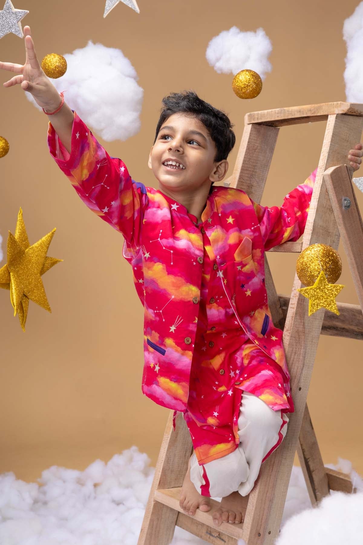Designer Little Shiro Clouds Print Bandi Set For Kids Available online at ScrollnShops