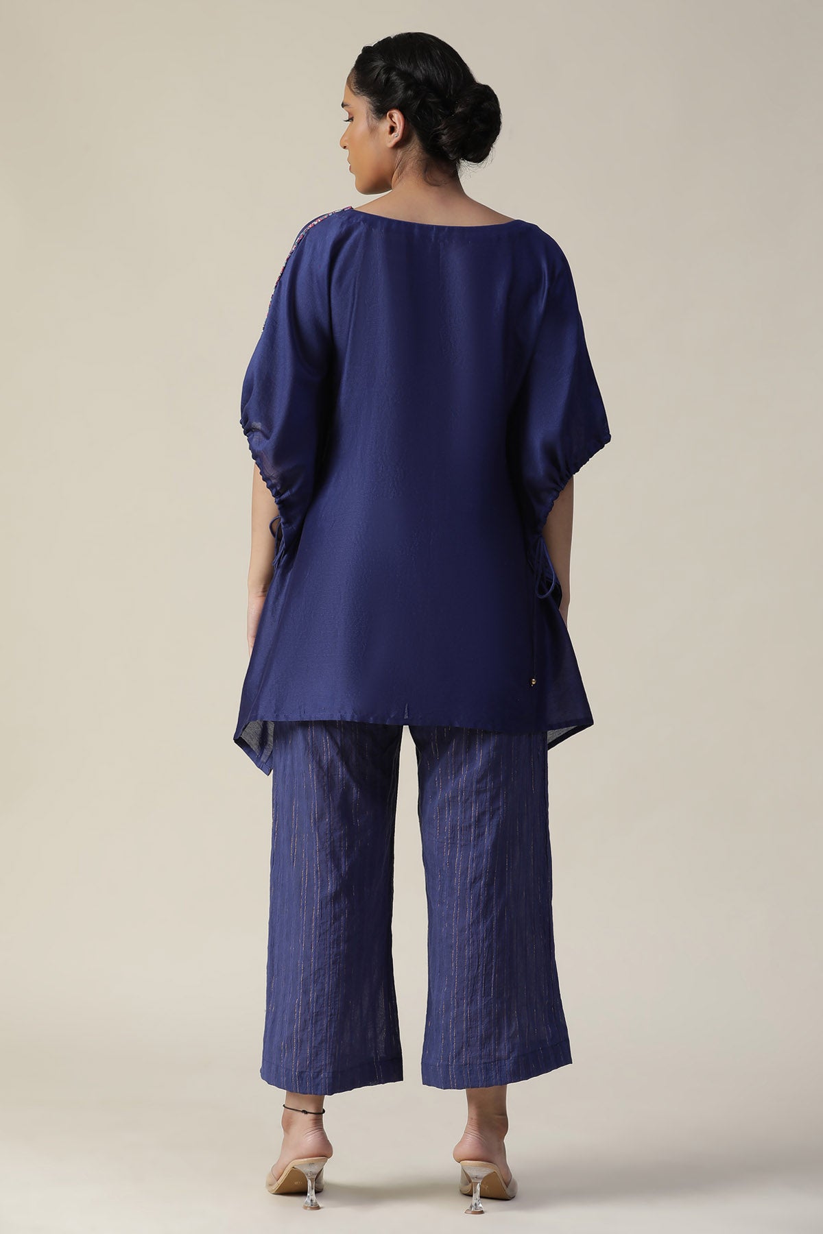 Cobalt Blue Embroidered Kaftan Set