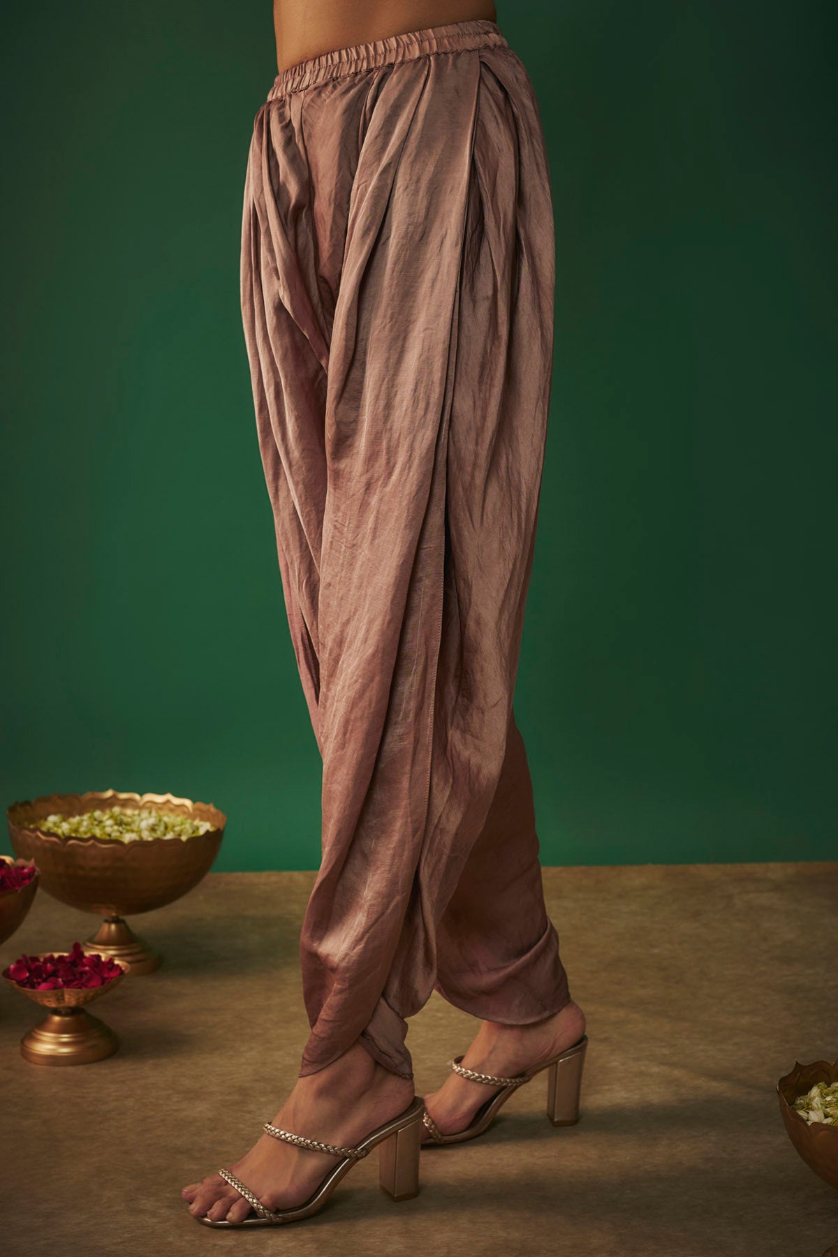 Coffee Front Open Kurta & Dhoti