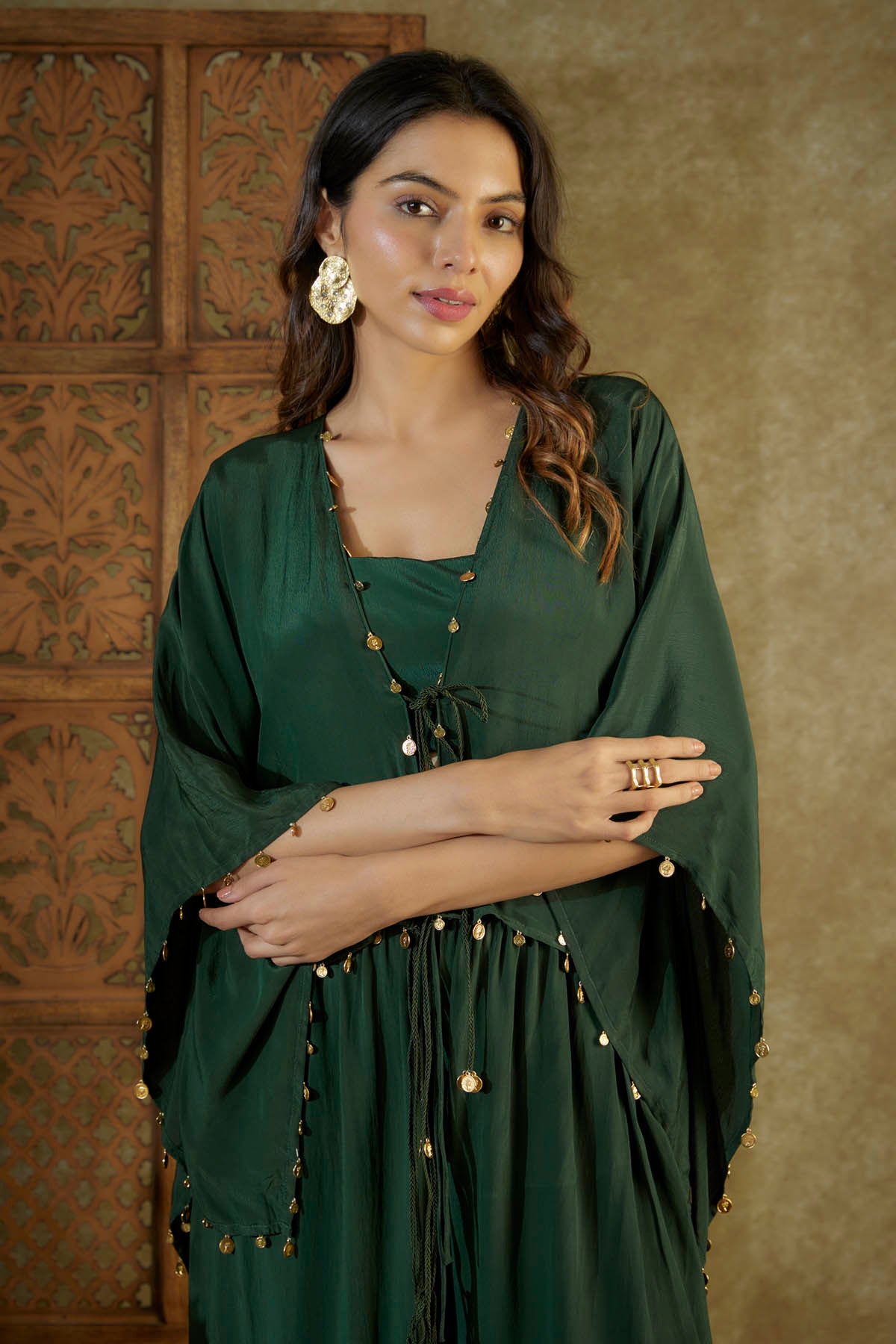 Coins Embroidered Top & Dhoti