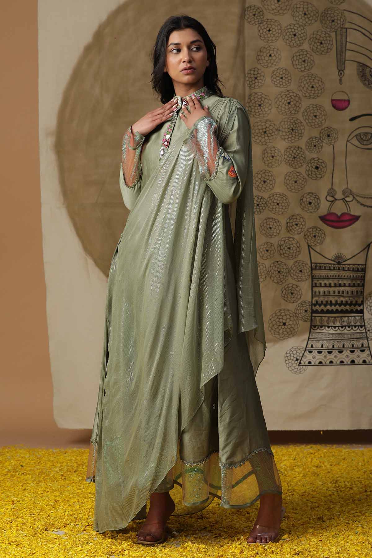 Buy Arpita SulakshanaCollar Embroidered Gown