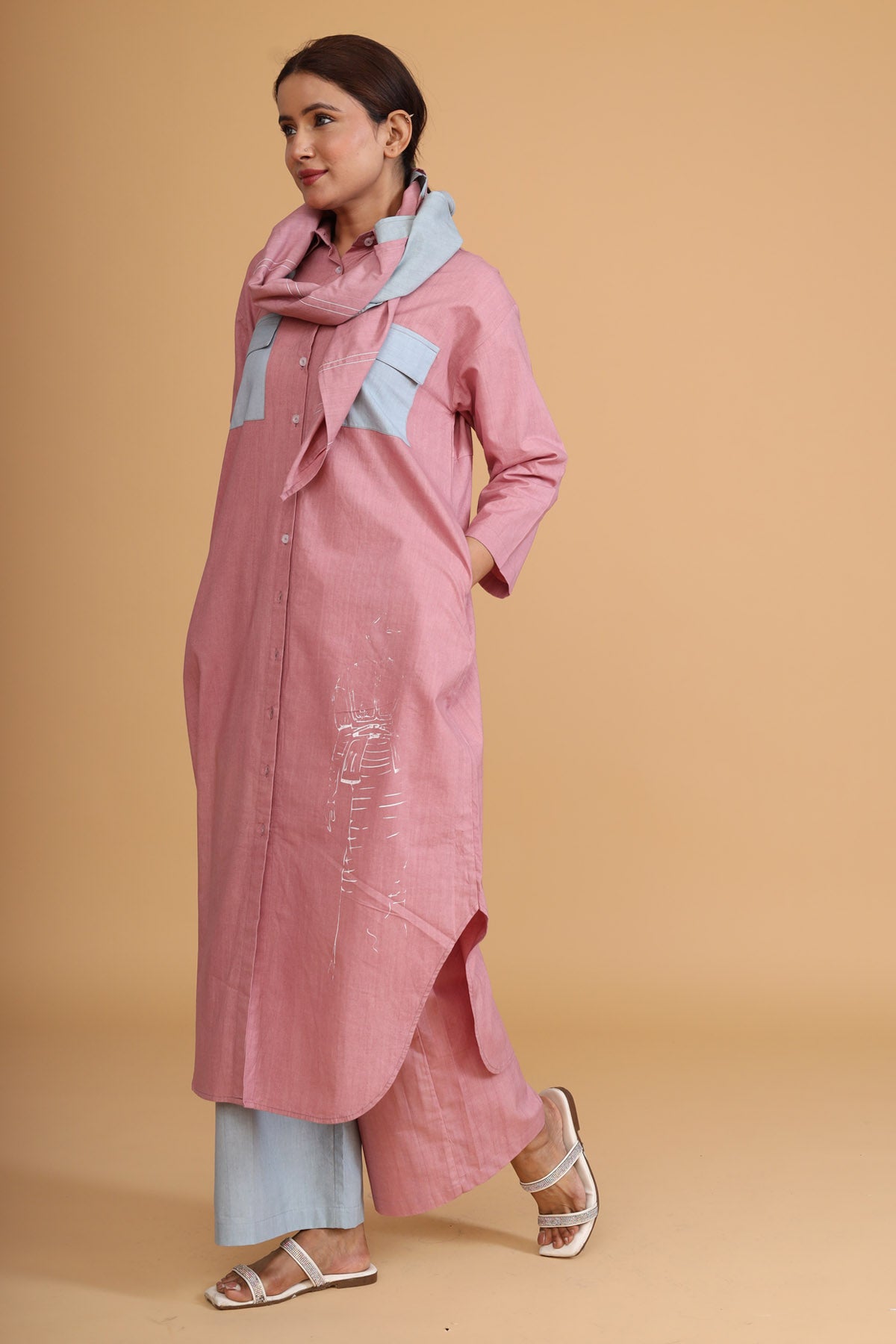 Color Block Hand Painted Tunic