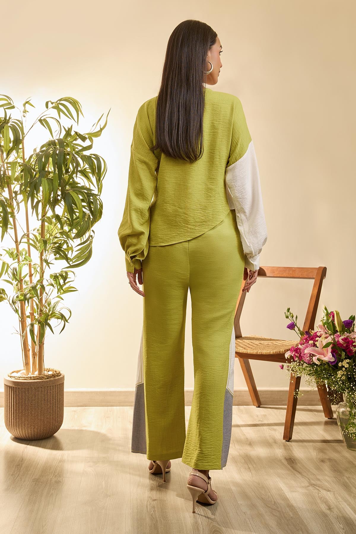 Colorblock Asymmetric Co-ord Set