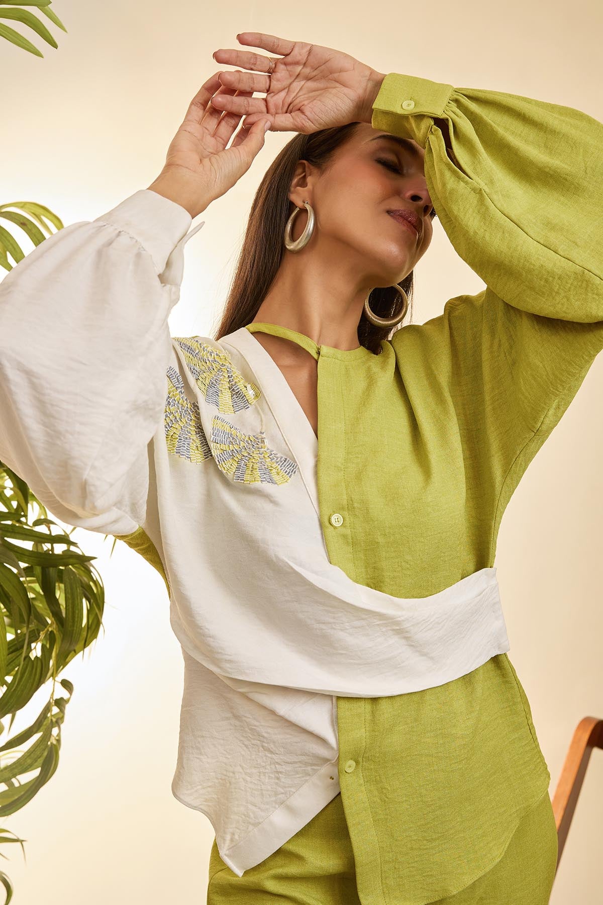 Colorblock Asymmetric Co-ord Set