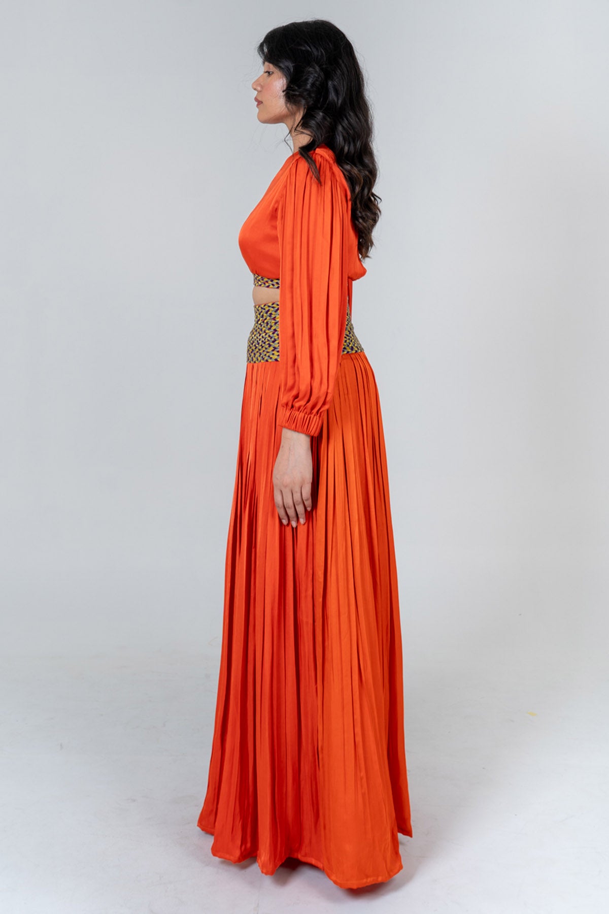 Colorblock Braid Top & Skirt