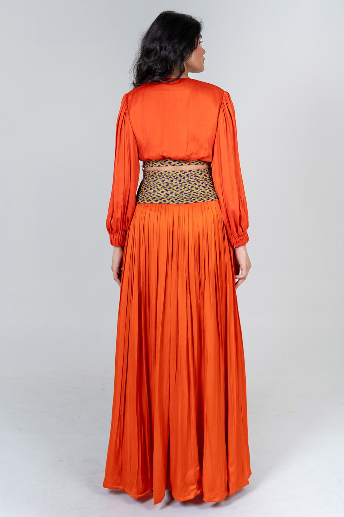 Colorblock Braid Top & Skirt