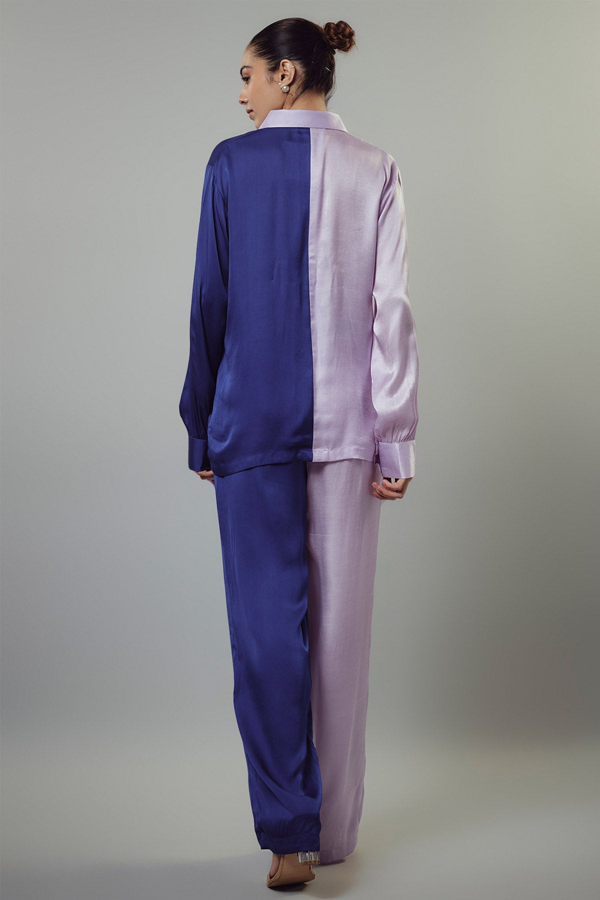 Colorblock Collar Shirt & Pants