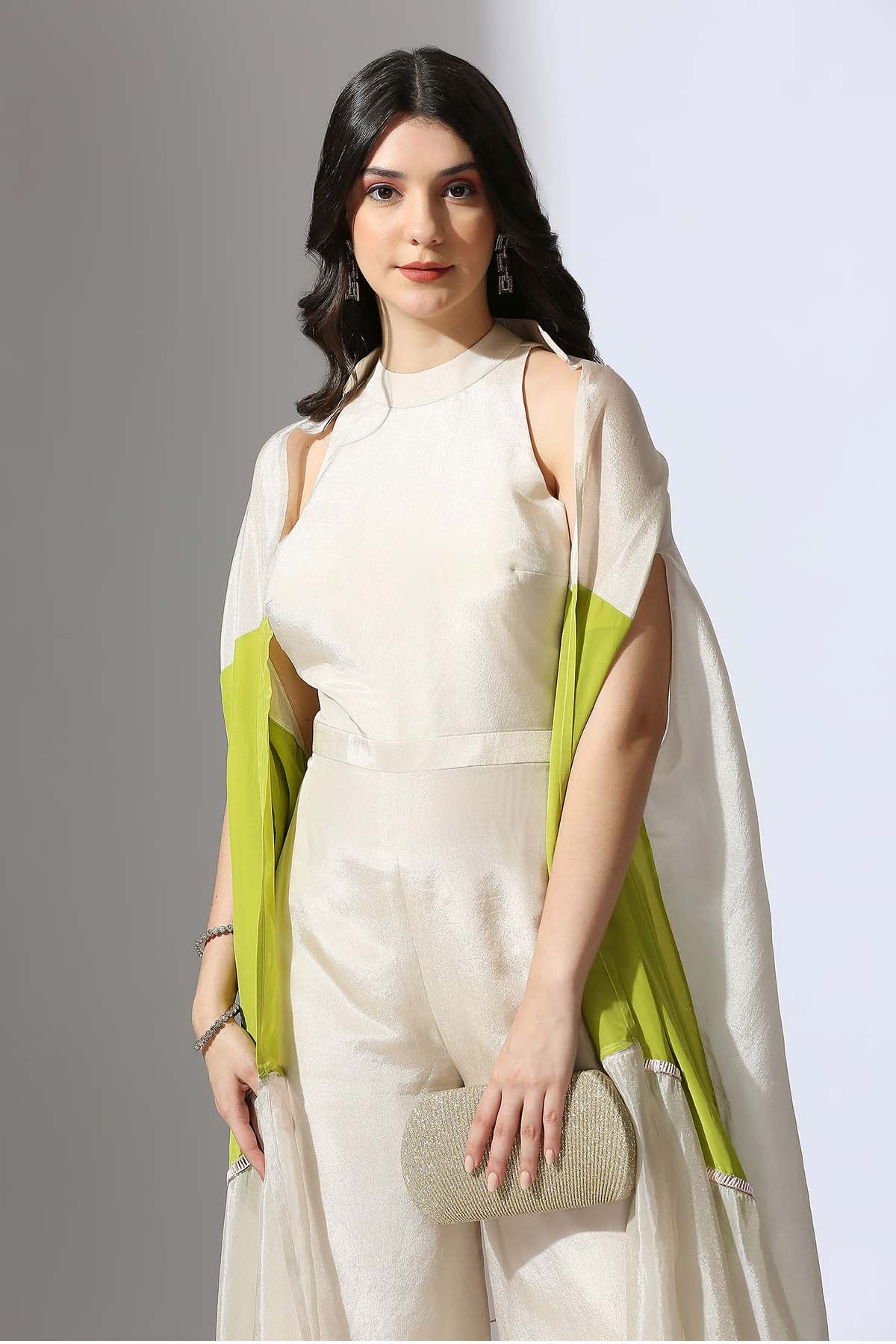 Colorblock Embroidered Jumpsuit