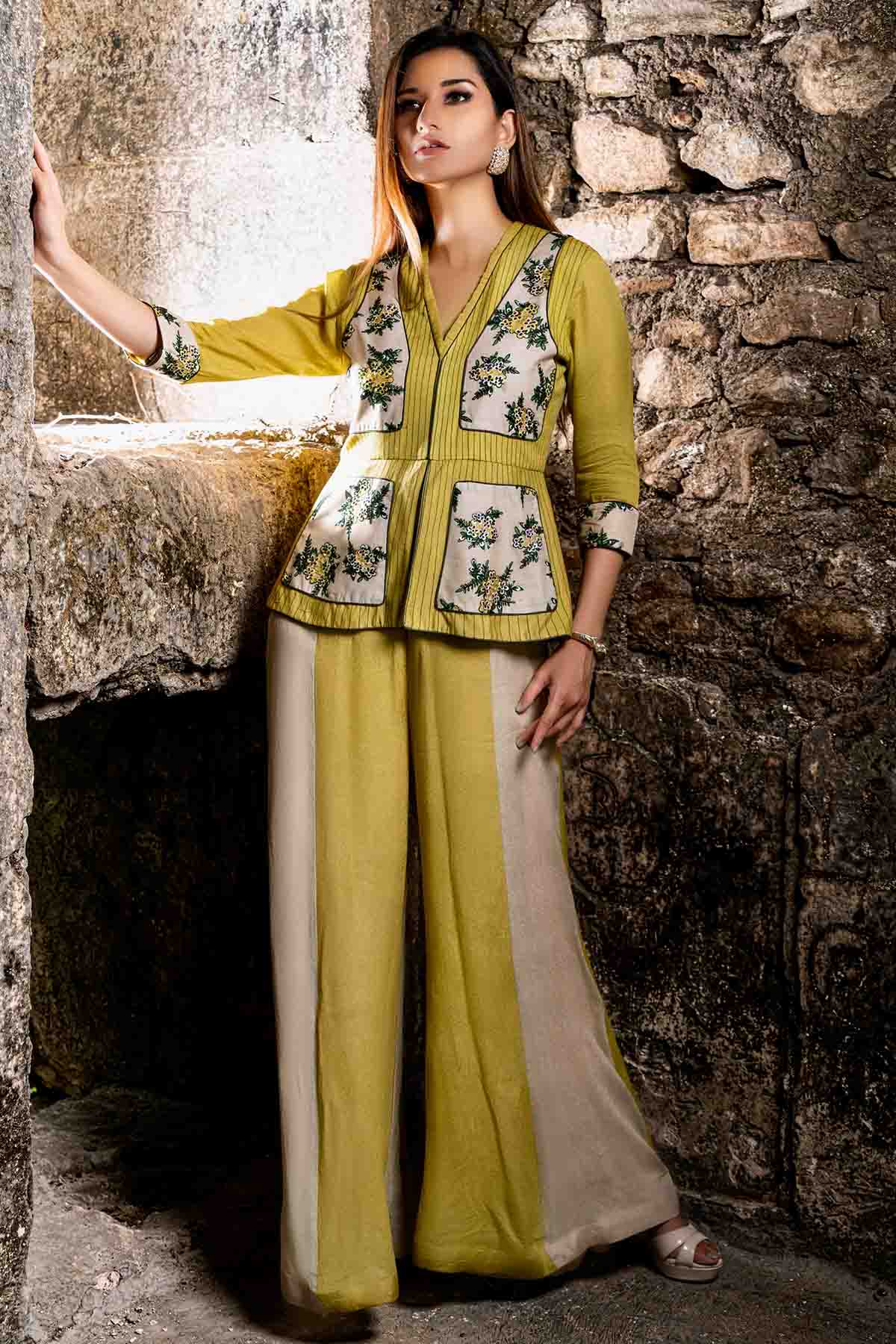 Colorblock French Knot Jumpsuit