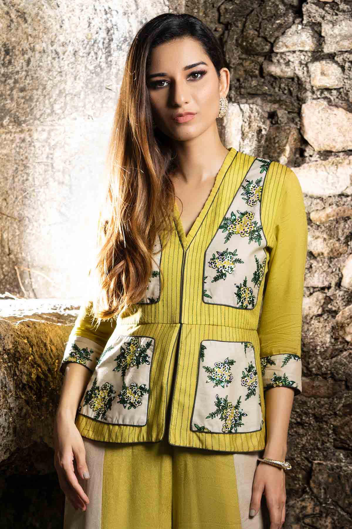 Colorblock French Knot Jumpsuit