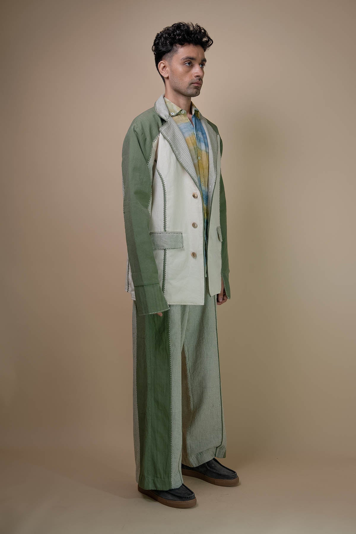 Colorblock Kala Cotton Blazer