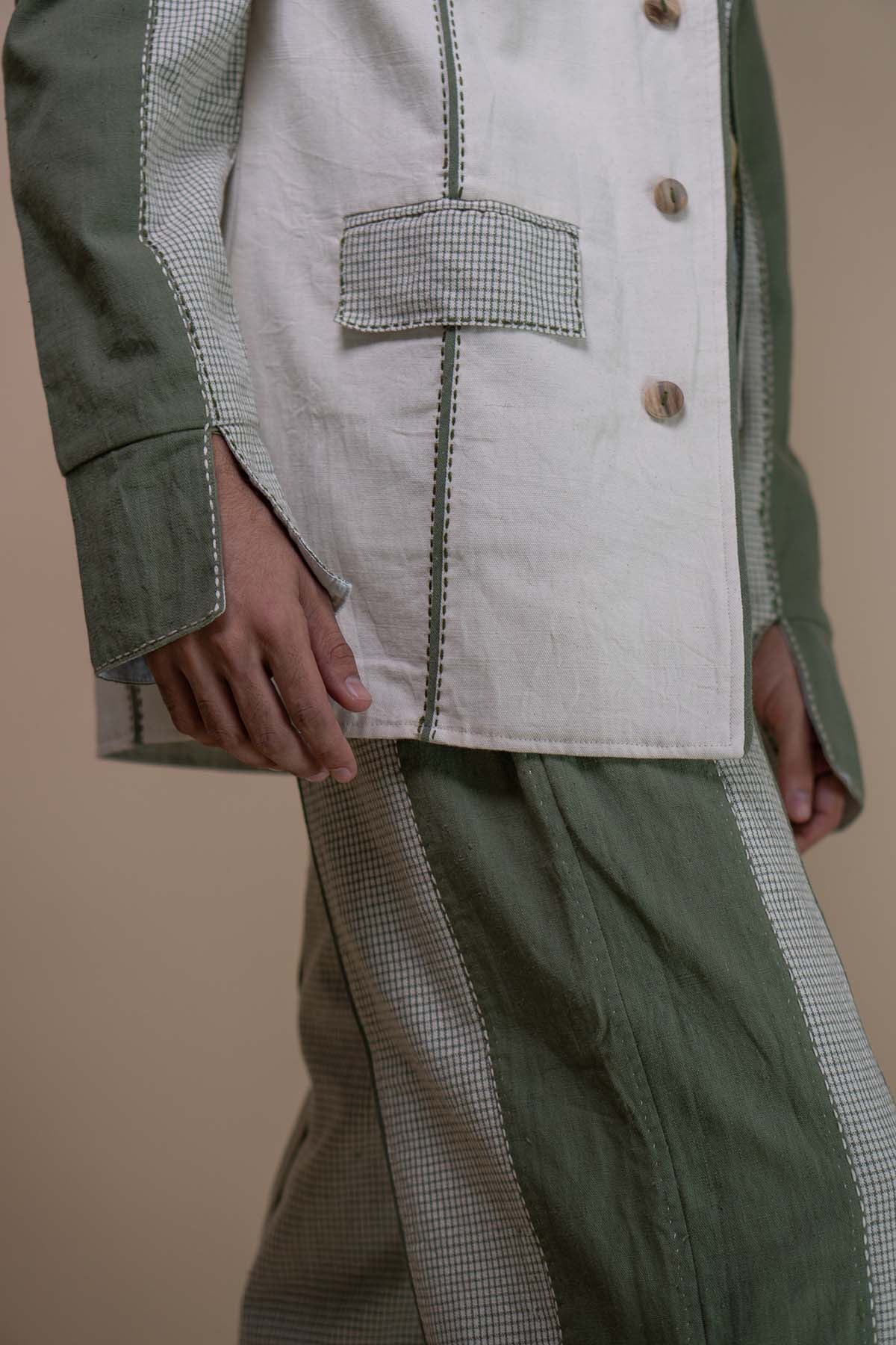 Colorblock Kala Cotton Blazer