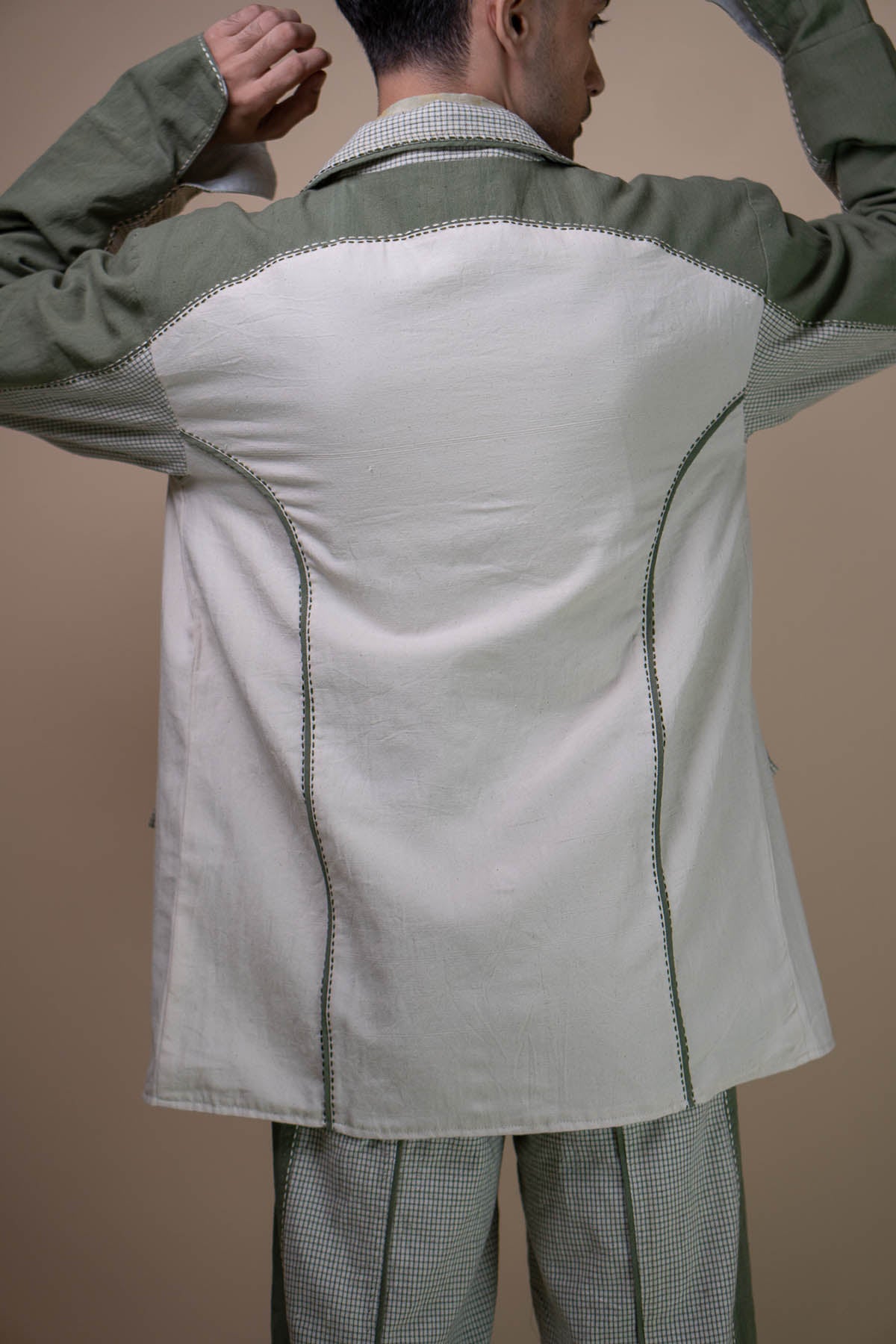 Colorblock Kala Cotton Blazer