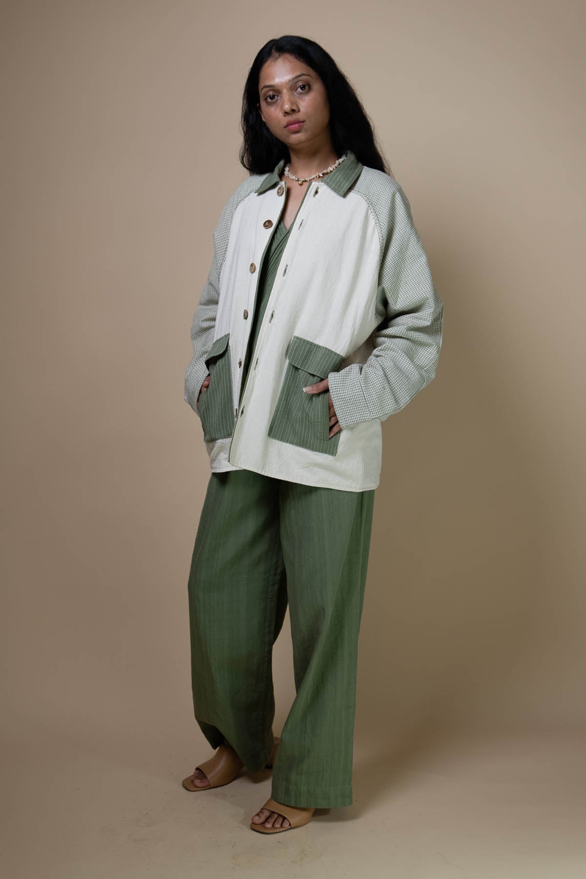 Buy Colorblock Kala Cotton Jacket by Lafaani for women online at ScrollnShops