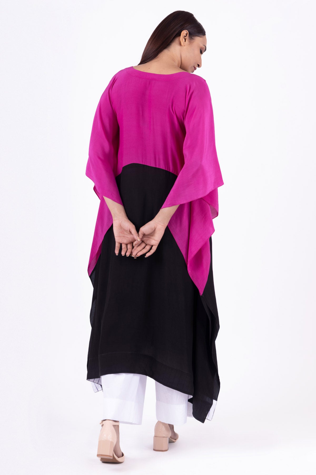Colorblock Long Kaftan & Pants