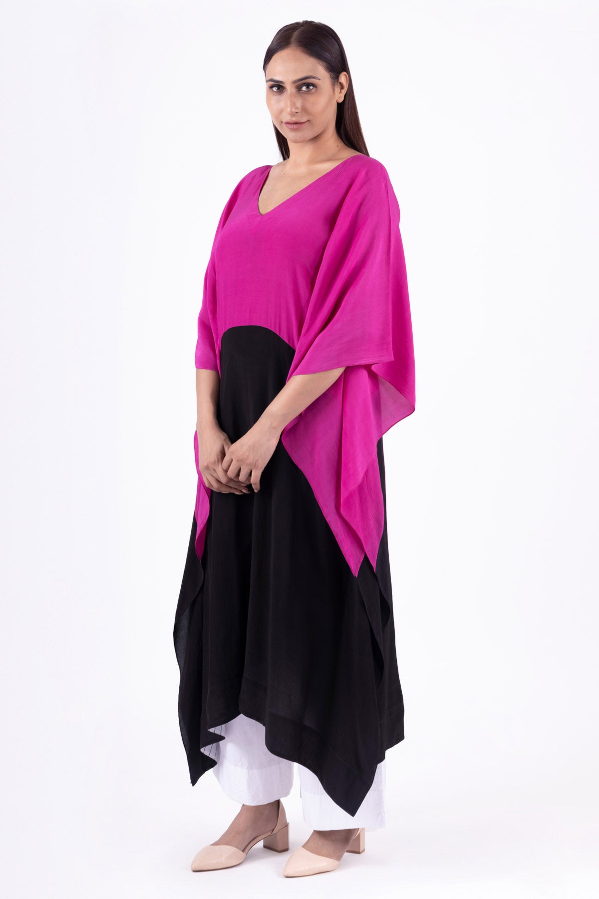Colorblock Long Kaftan & Pants