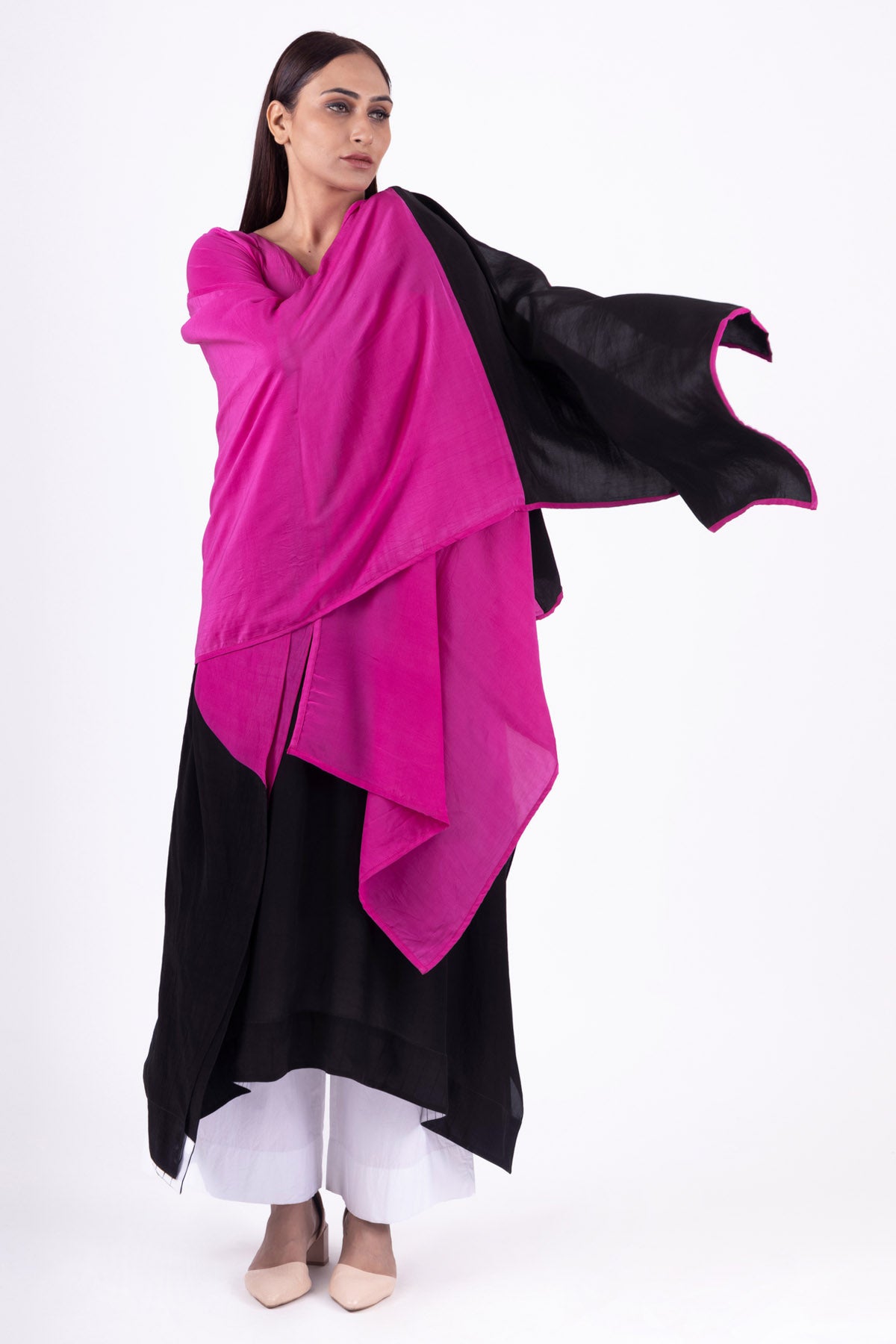 Buy Designer Colorblock Long Kaftan Set Online