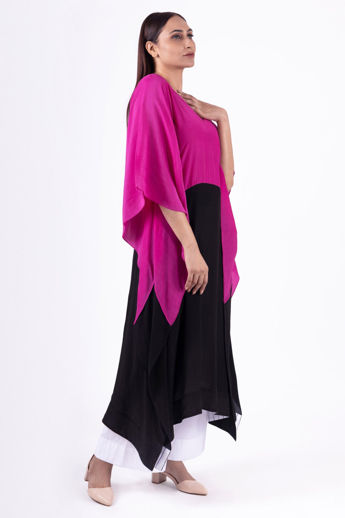 Colorblock Long Kaftan Set