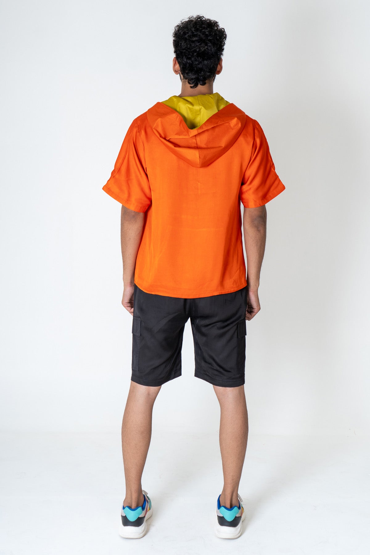 Colorblock Modal Silk Hoodie