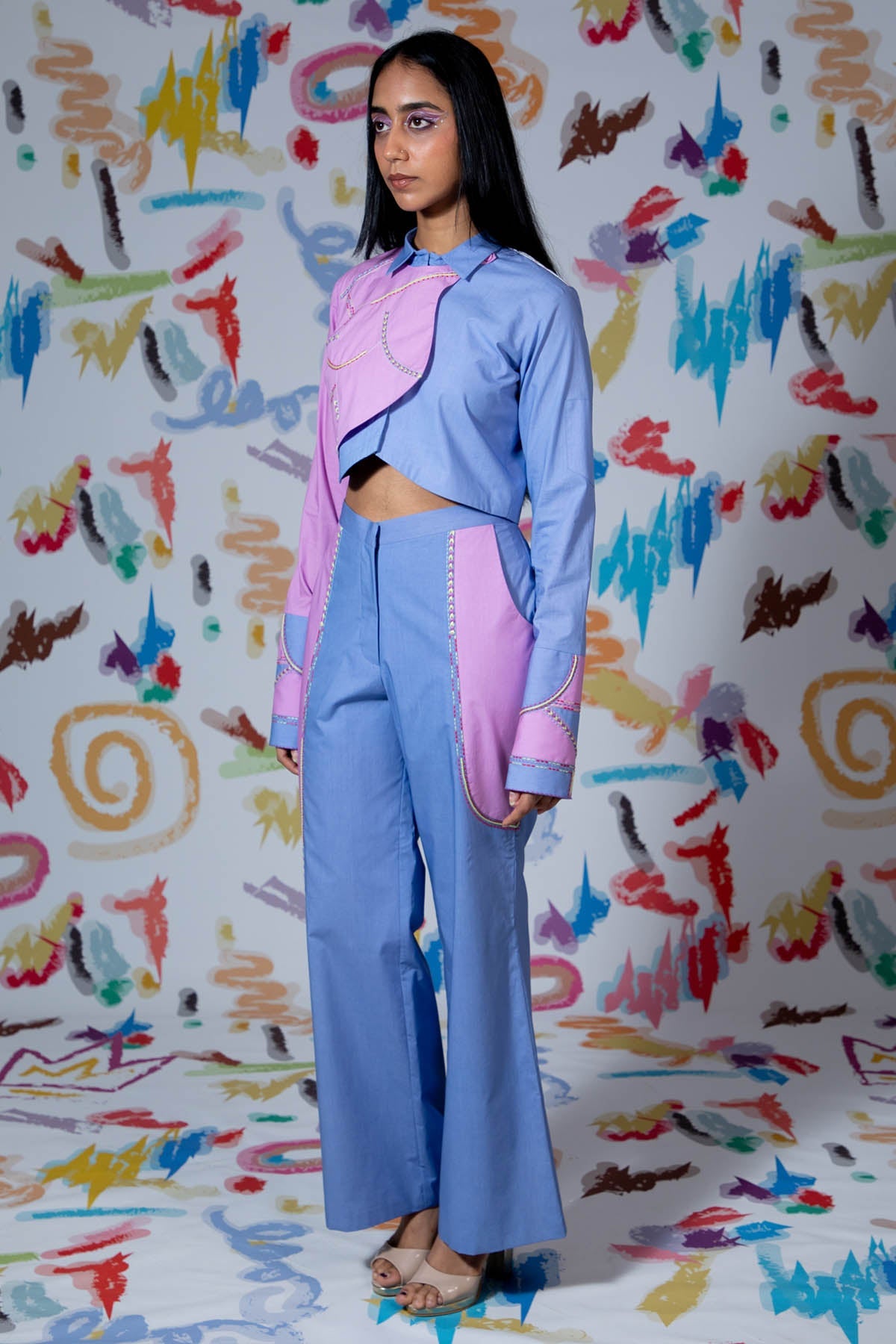 Buy Arya Giri Colorblock Patch Work Co-ord Set