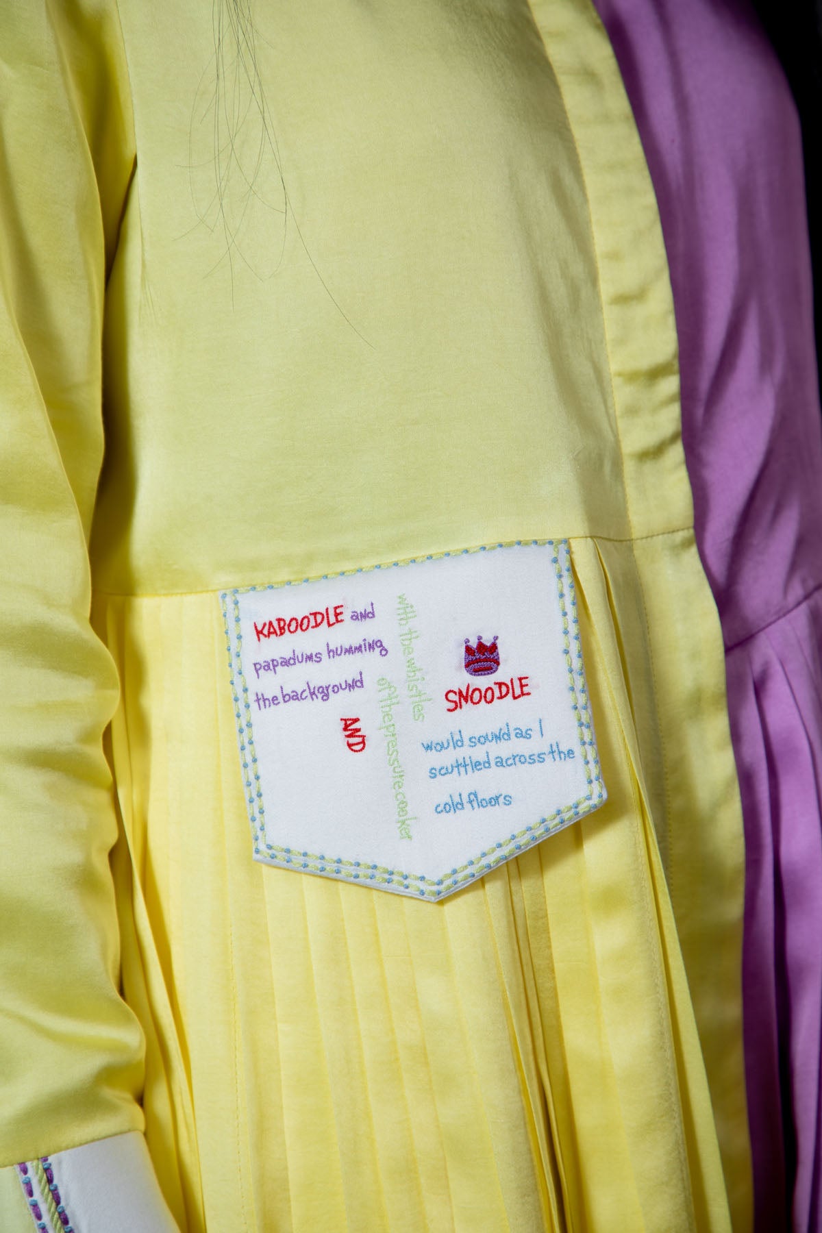 Colorblock Pleated Shirt Dress