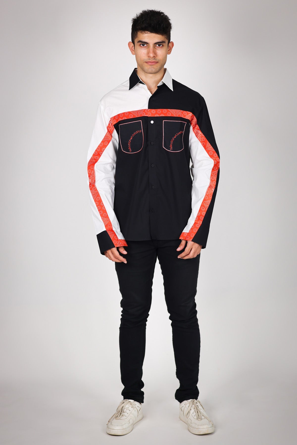 Buy Arya Giri Printed Colorblock Tape Shirt