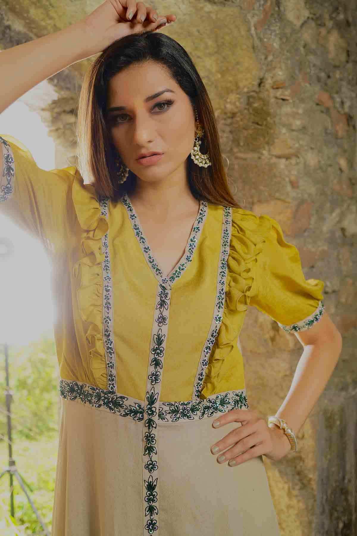 Colorblock Sequins Midi Dress