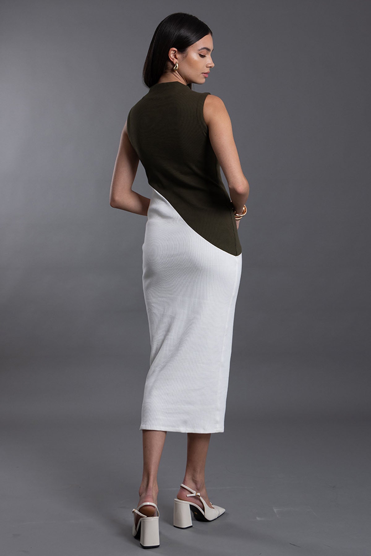 Colorblock Sleeveless Dress