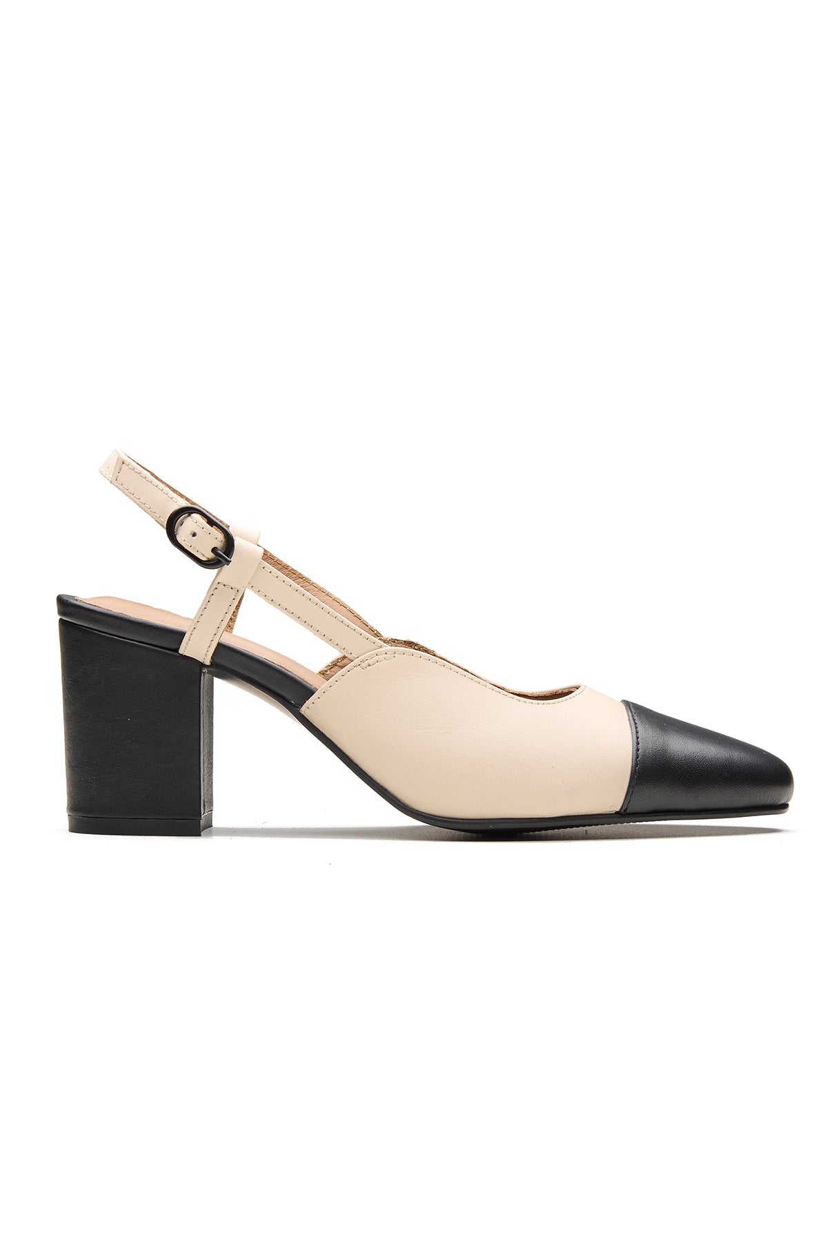 Colorblock Slingback Block Heels