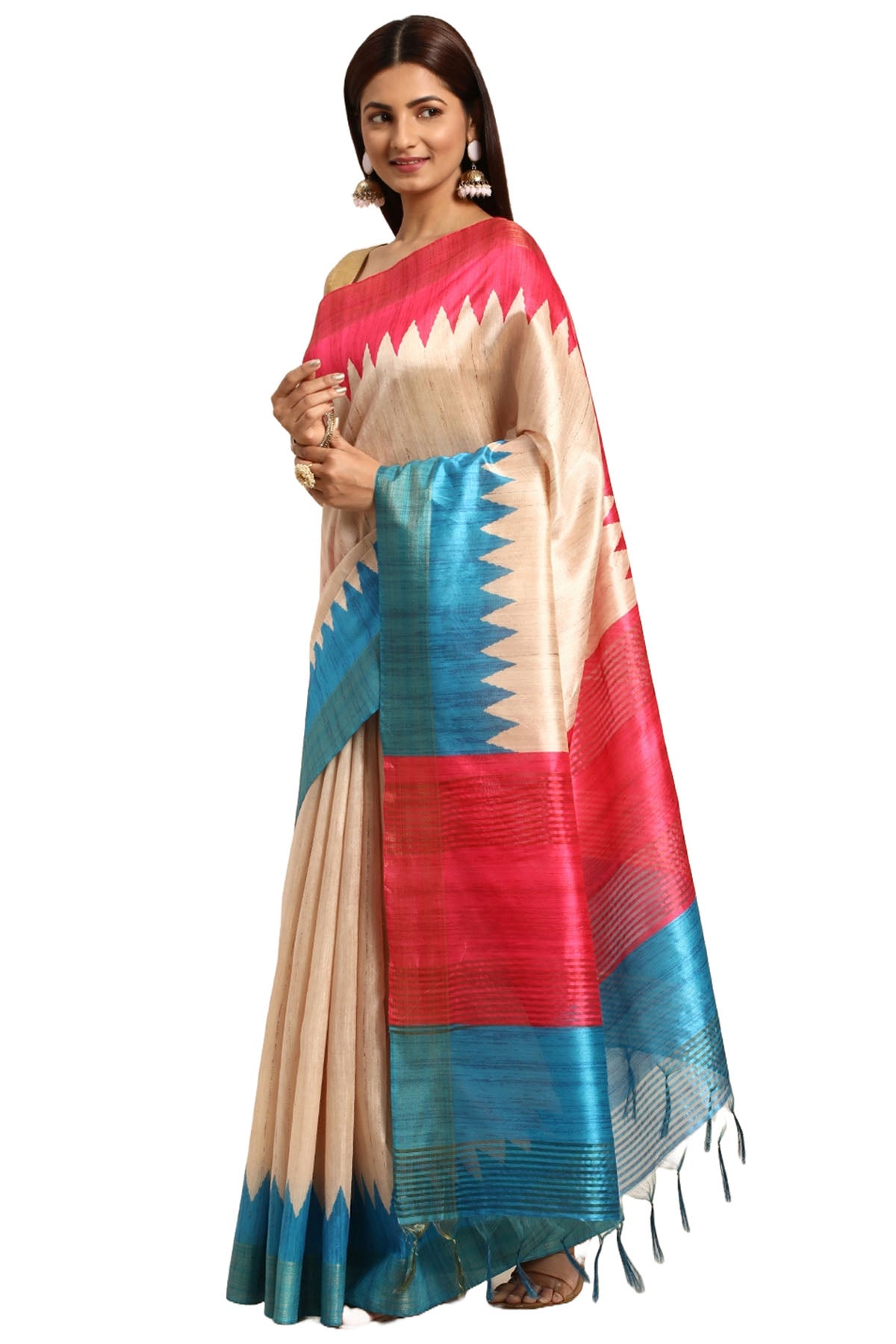 Colorblock Temple Border Saree