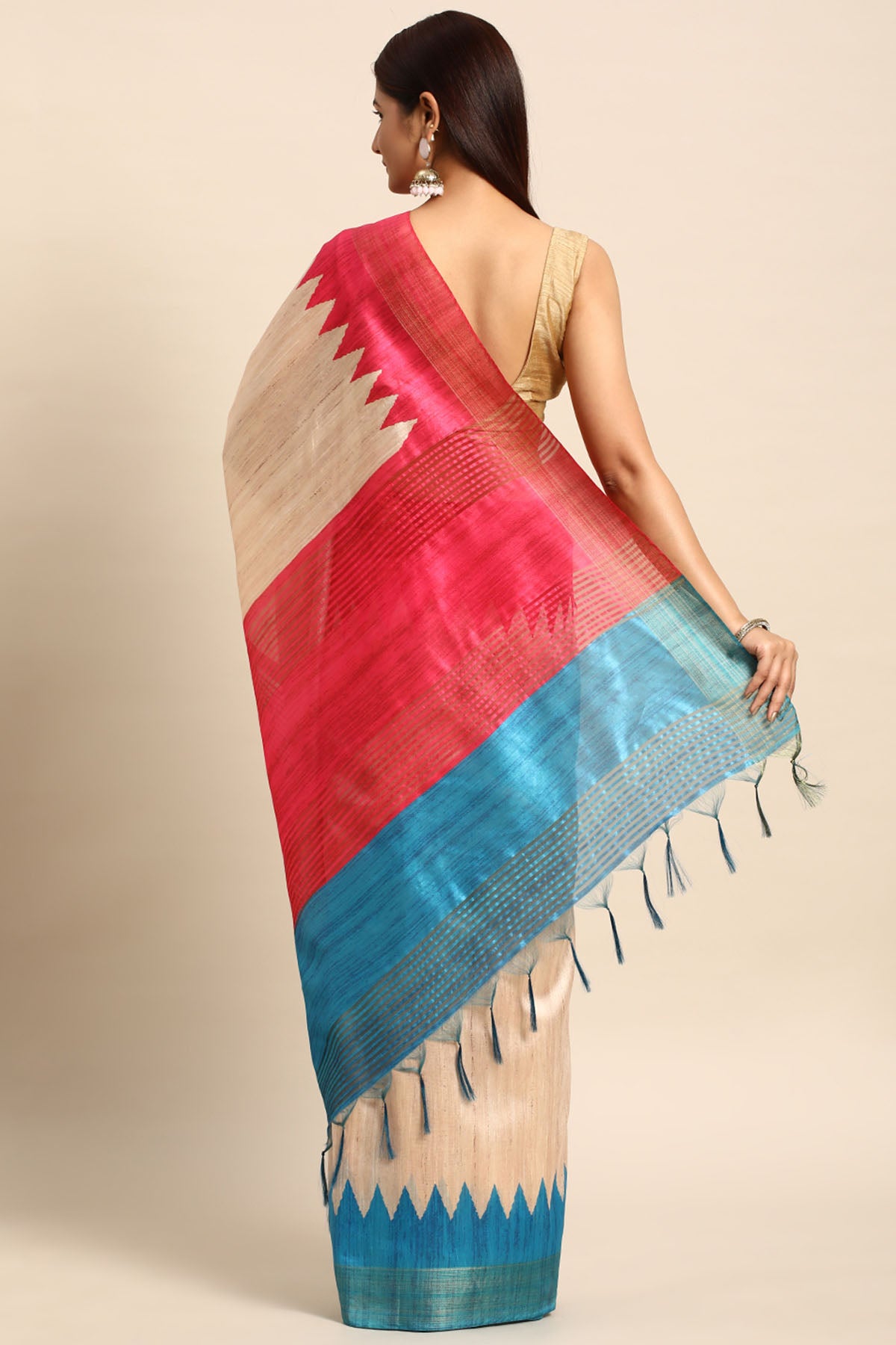 Colorblock Temple Border Saree