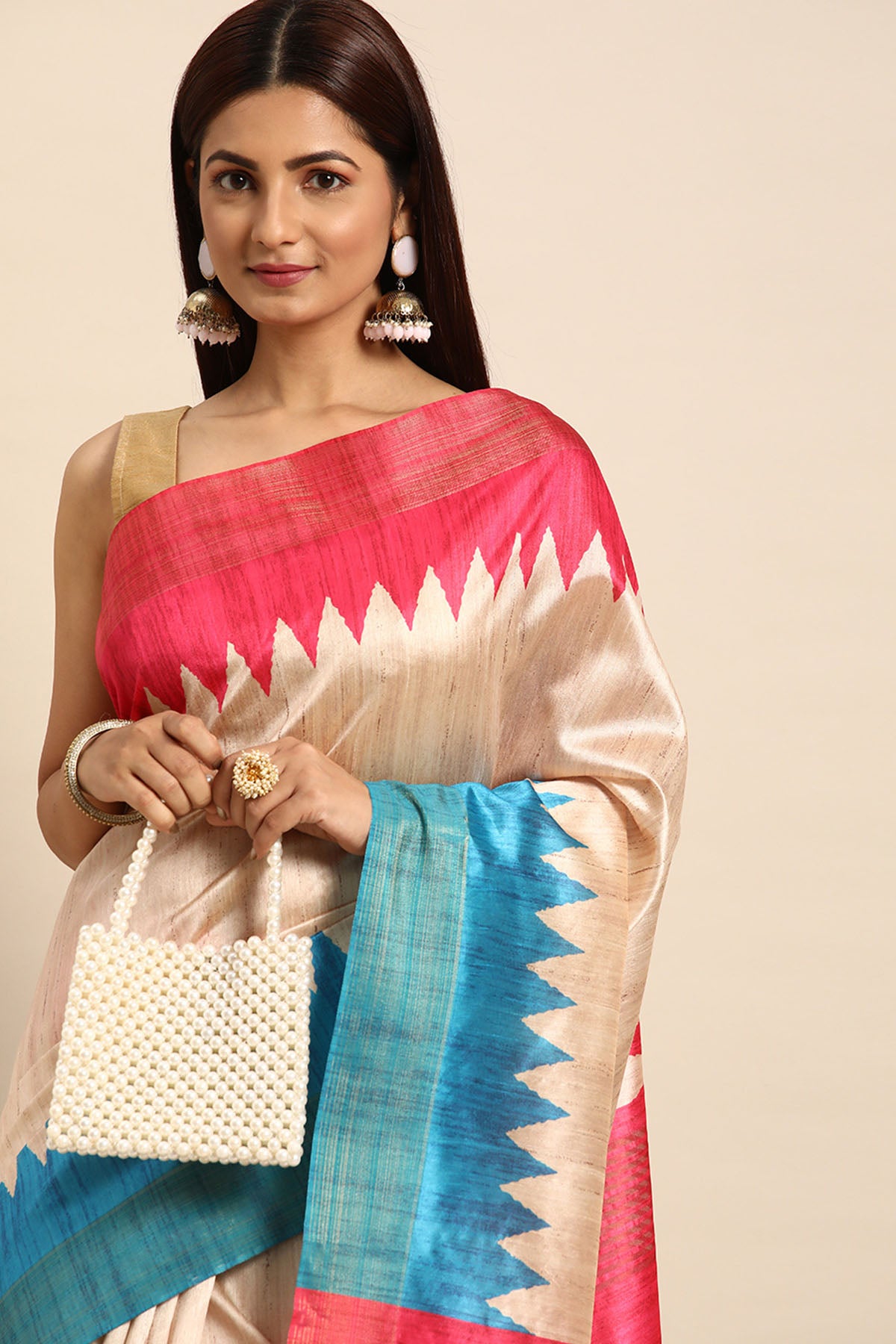 Colorblock Temple Border Saree