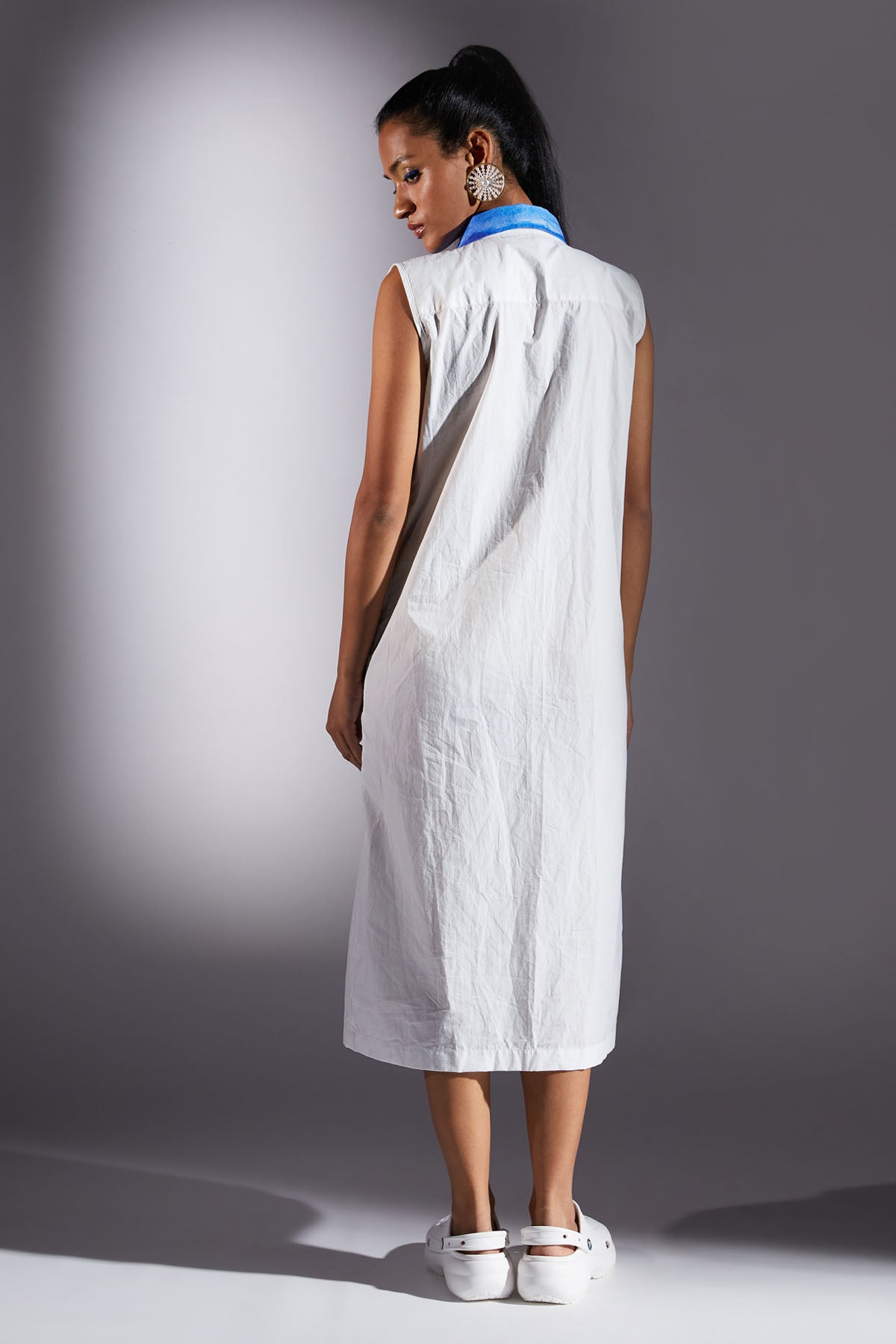 Colorful Flowers Shirt Dress