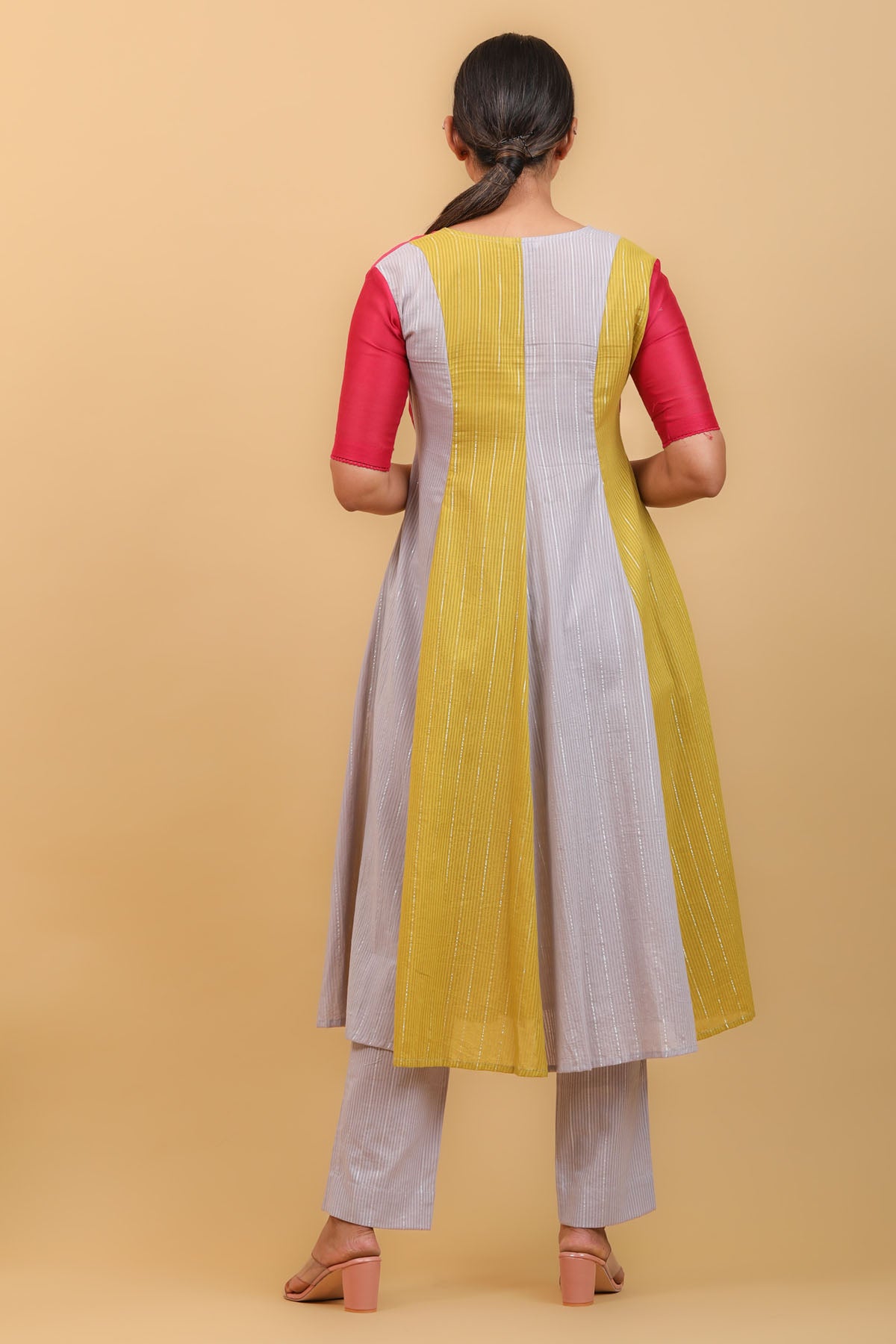 Colourful Panelled Kurta Set
