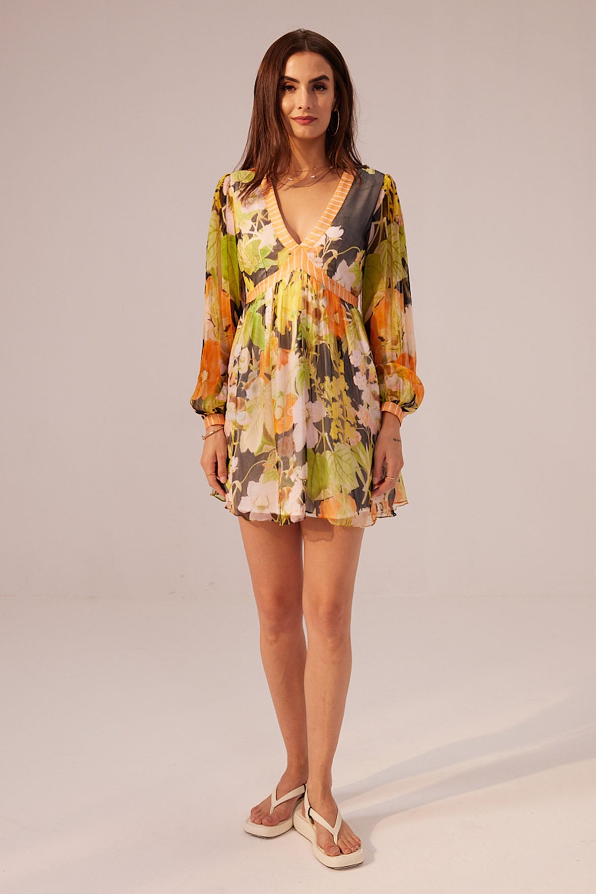 Contrast Band Detail Dress