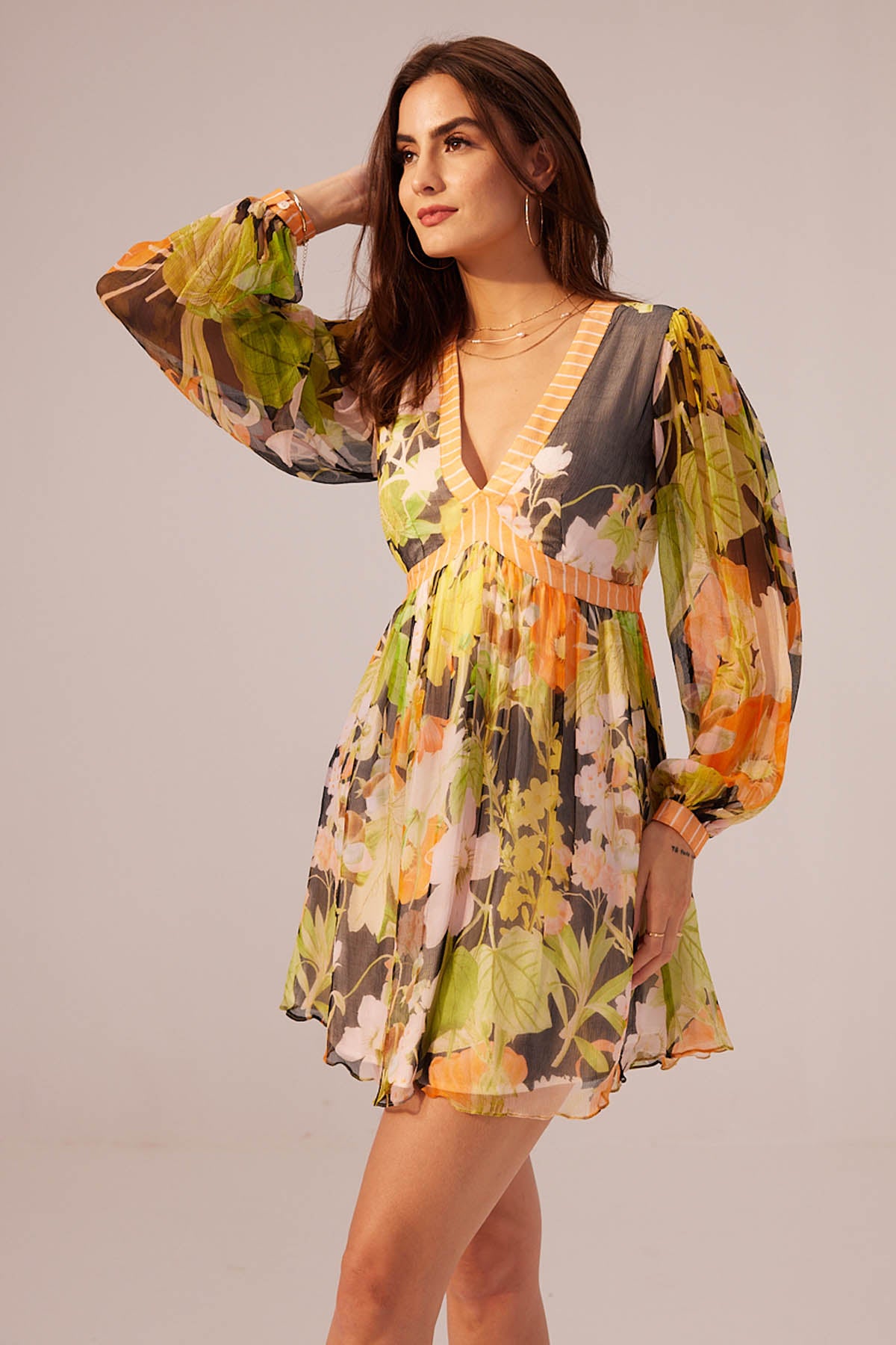 Contrast Band Detail Dress