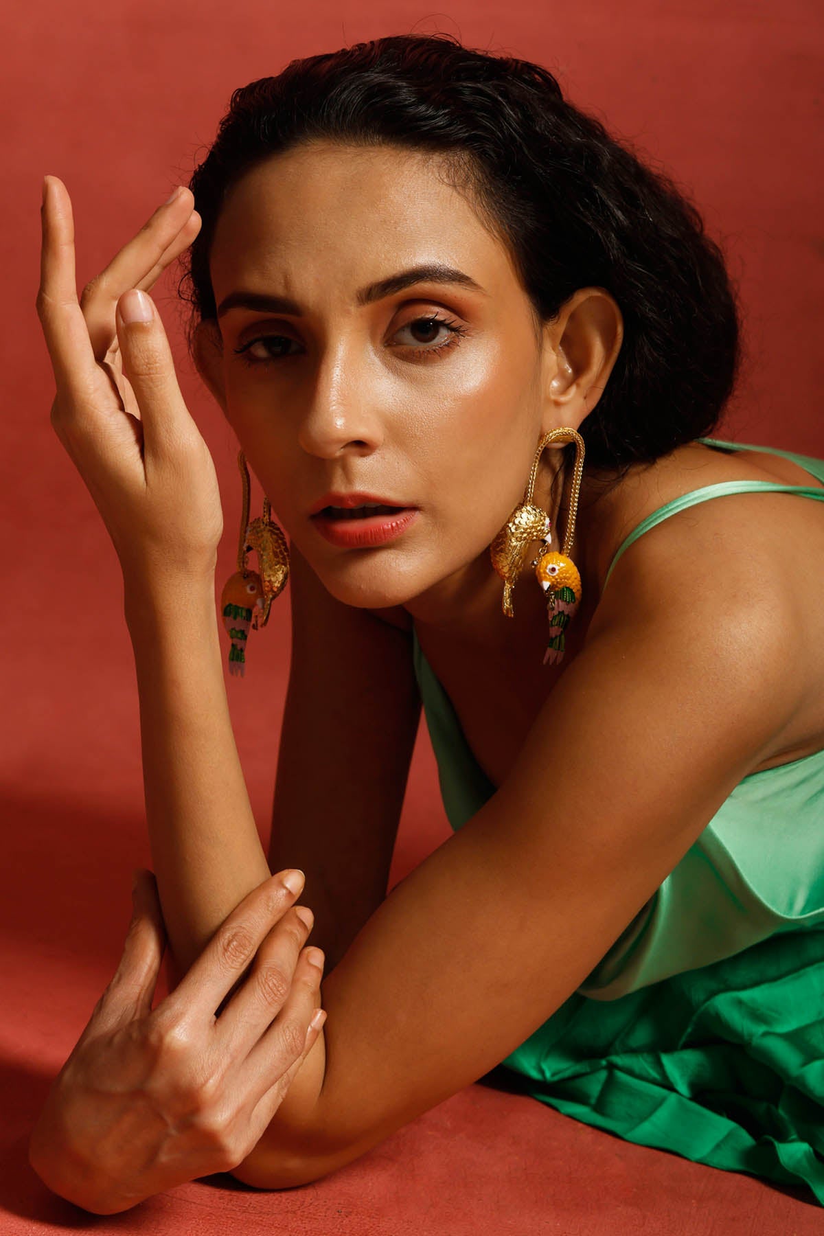 Contrast Birdy Earrings